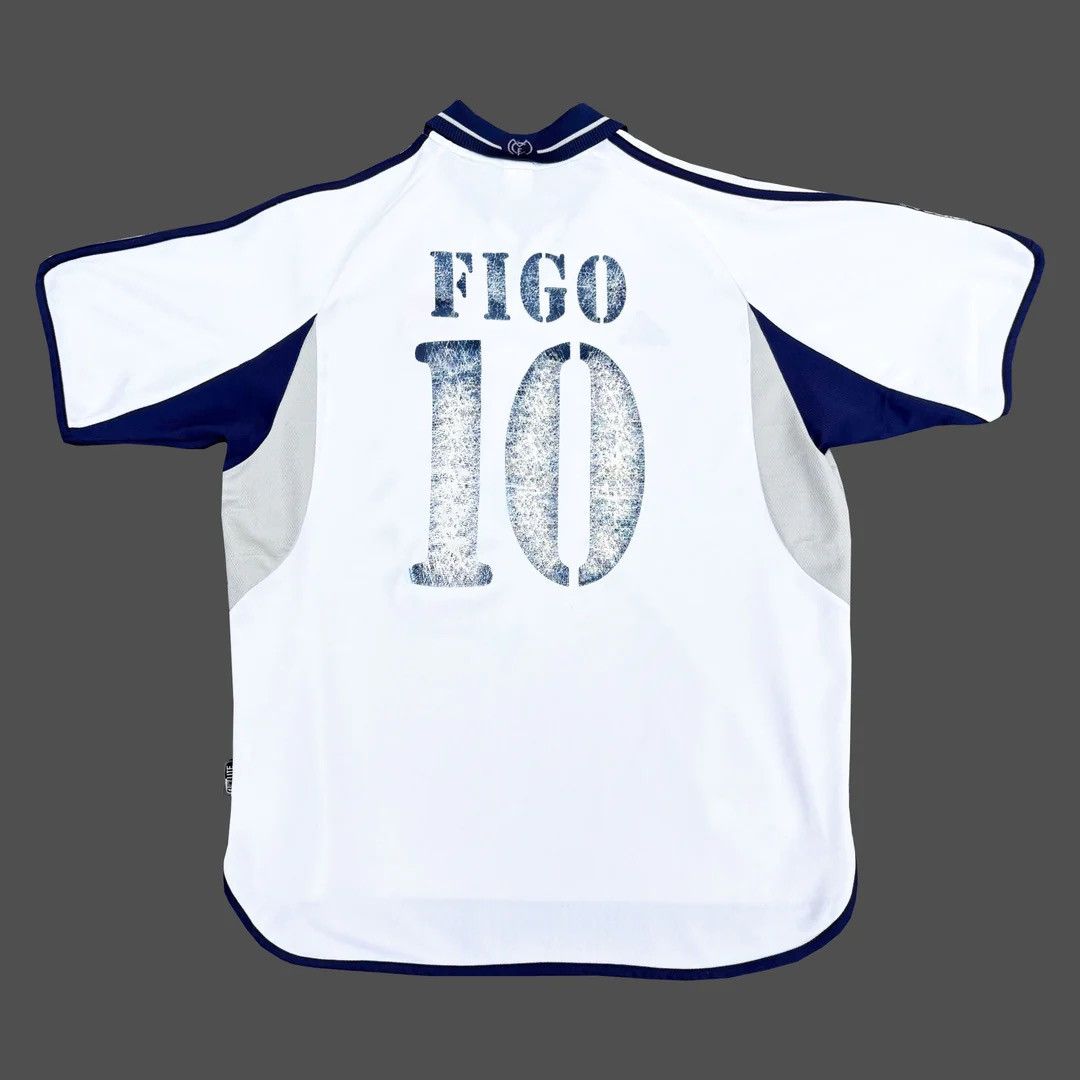 Adidas Real Madrid CF 2000 2001 Vintage Figo Adidas Rare Jersey Size US XL / EU 56 / 4 - 2 Thumbnail