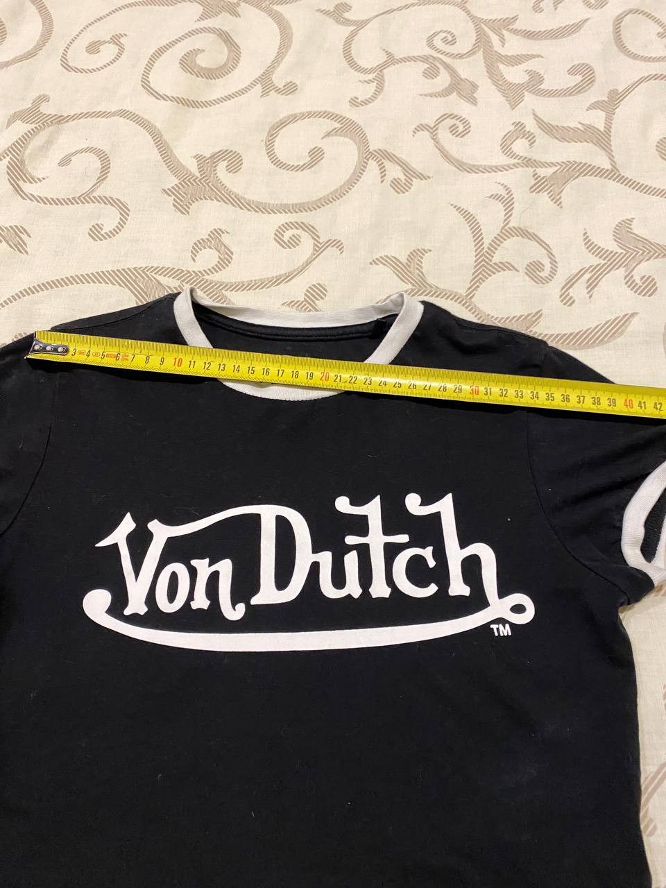 Von Dutch Vintage Y2K Von Dutch Logo Black Cropped Baby Tee Size XL / US 12-14 / IT 48-50 - 7 Thumbnail