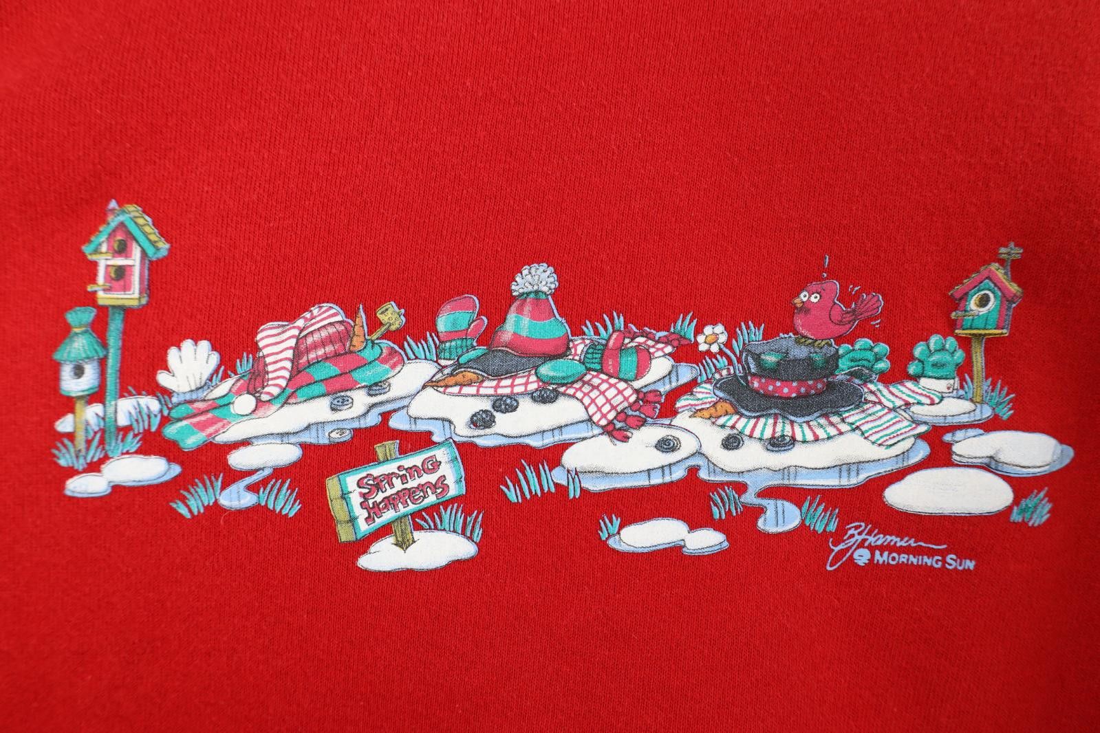 Vintage Vintage 90s Streetwear Christmas Snowman Collared Sweatshirt Size M / US 6-8 / IT 42-44 - 11 Thumbnail