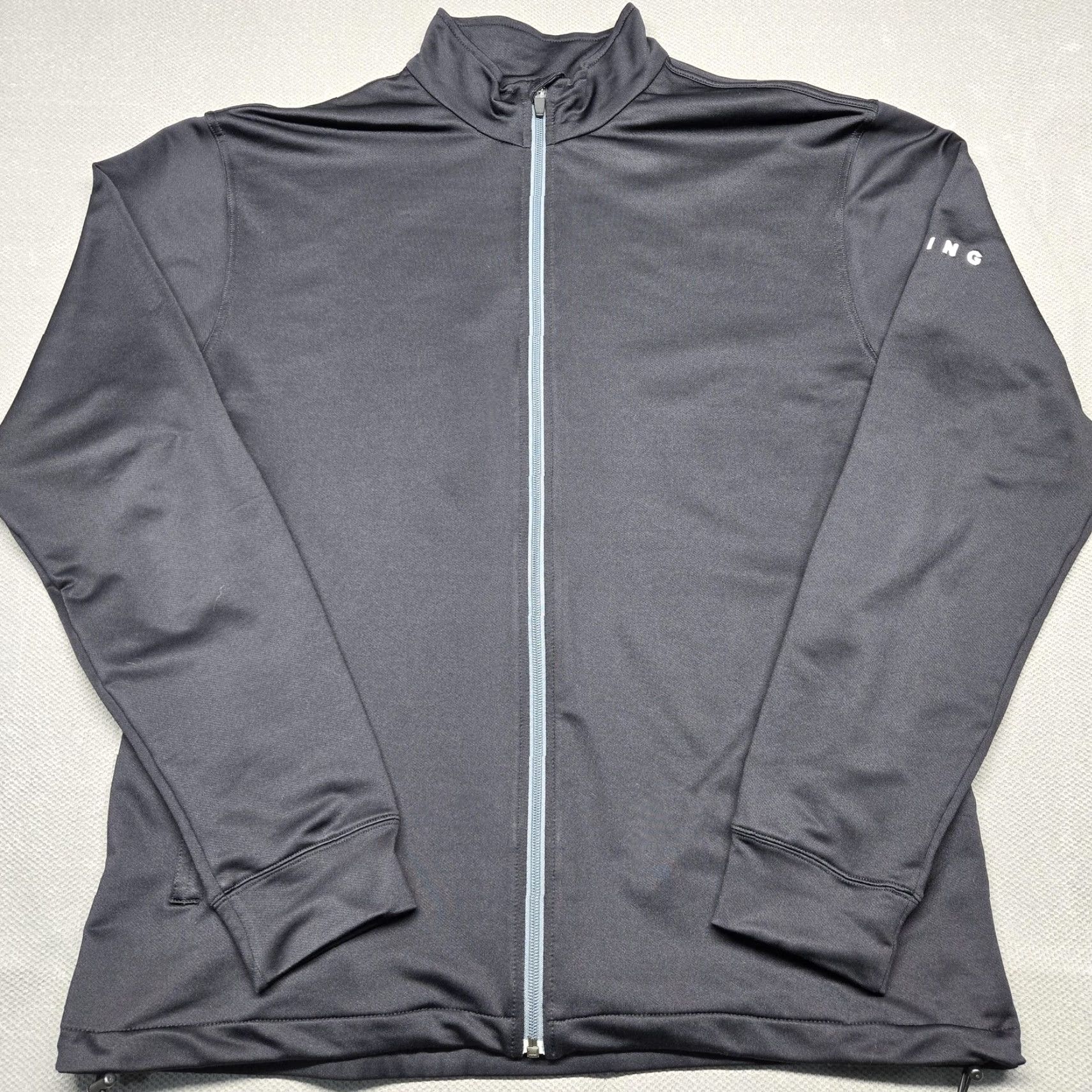 Layer 8 Dunning Track Jacket Mens 2XL Gray Full Zip Lightweight Golf Performance Layer Jacket Size US XXL / EU 58 / 5 - 3 Thumbnail
