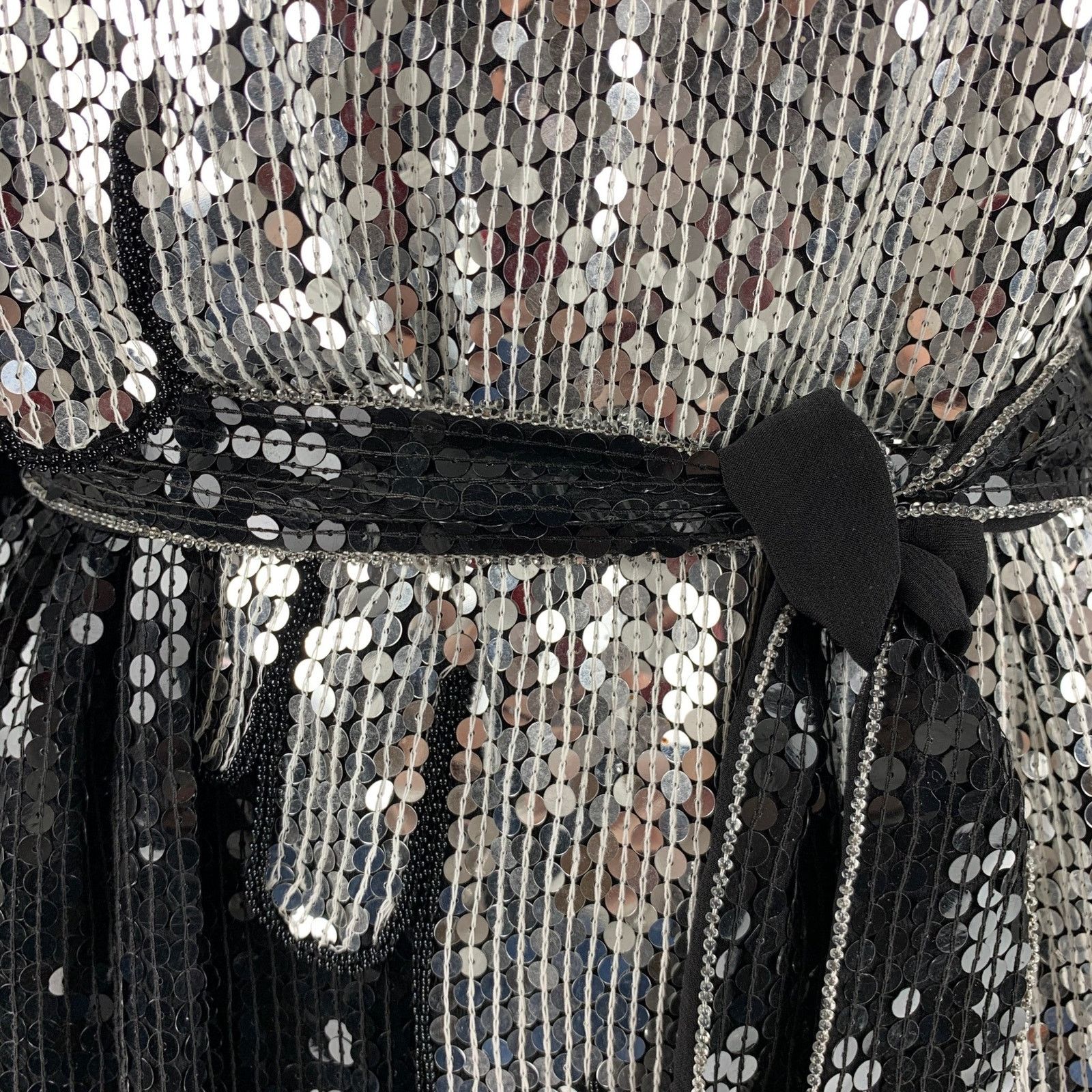 Other Size S Black Silver Sequined Shift Dress Size S / US 4 / IT 40 - 7 Thumbnail