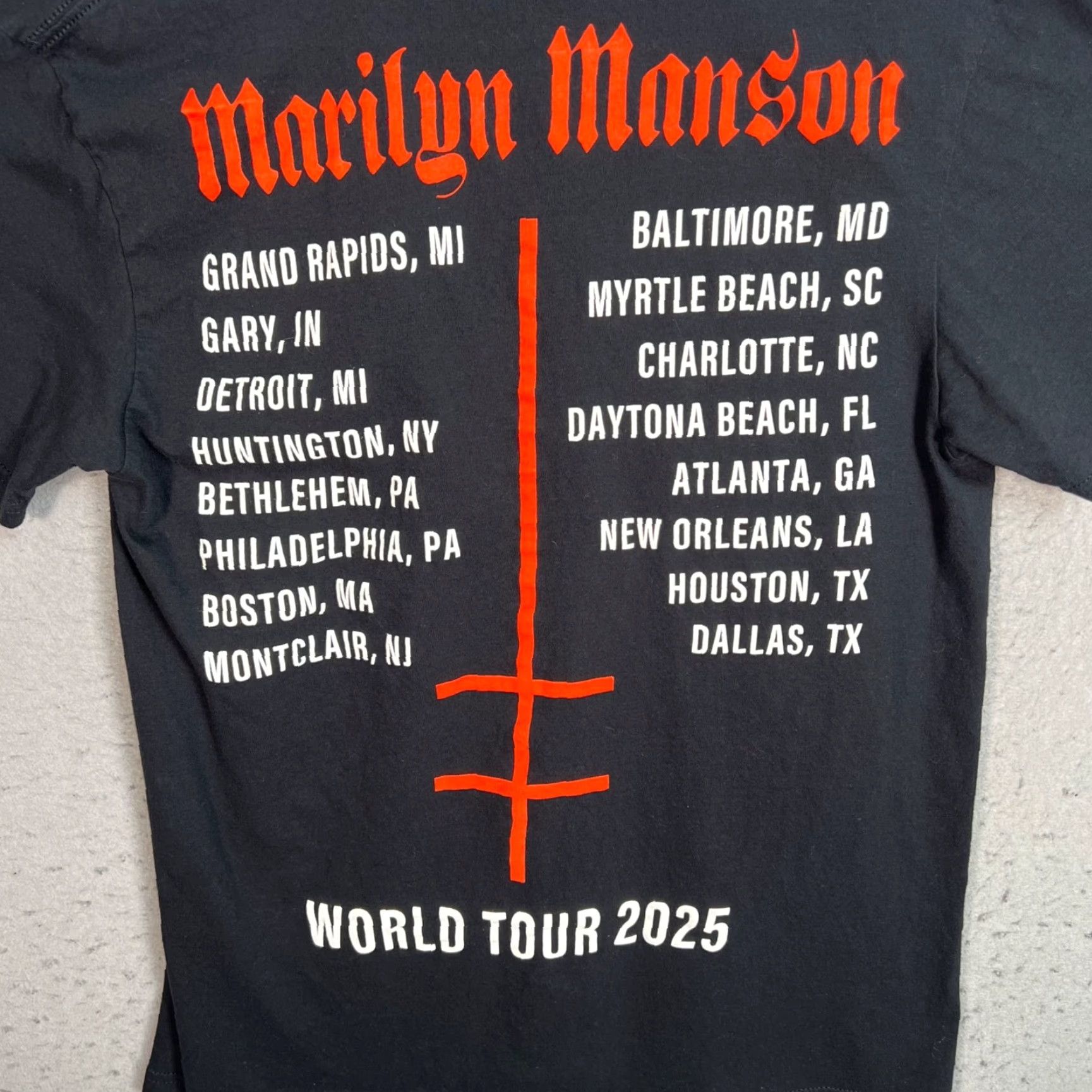 Vintage Marilyn Manson World Tour 2025 Black T-Shirt Size Medium Mens Size US M / EU 48-50 / 2 - 7 Thumbnail
