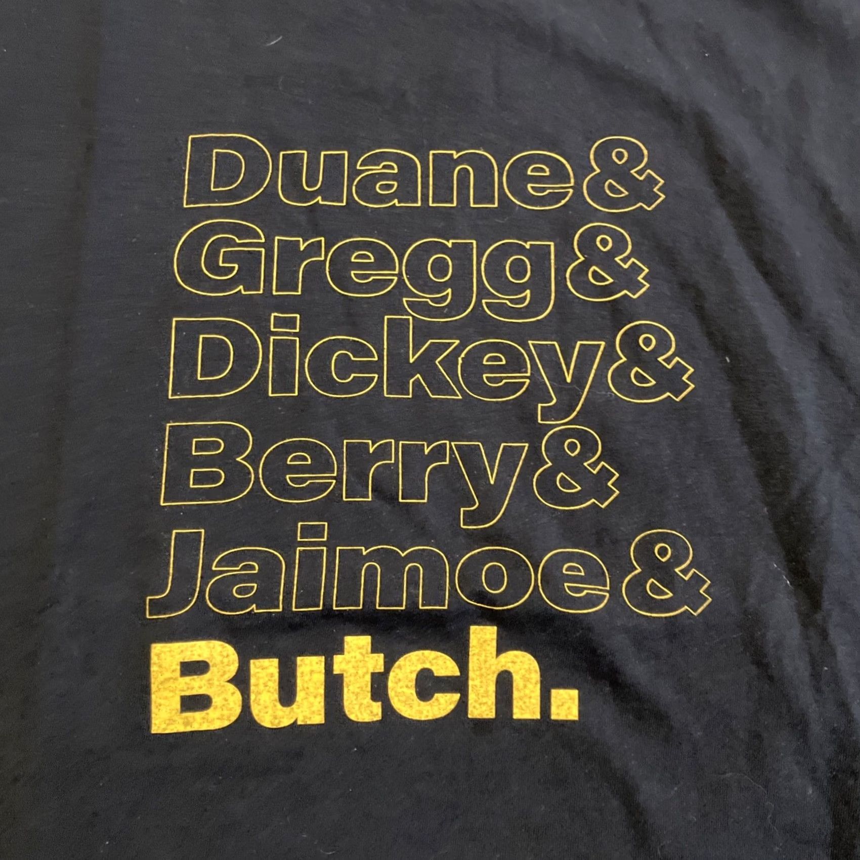 Gildan VINTAGE ALLMAN BROTHERS BAND T Shirt XL Black Mens Short Sleeve Band Shirt XL Black Allman Brothers - Duane Gregg Dickey Berry Jaimoe Butch Size US XL / EU 56 / 4 - 2 Thumbnail