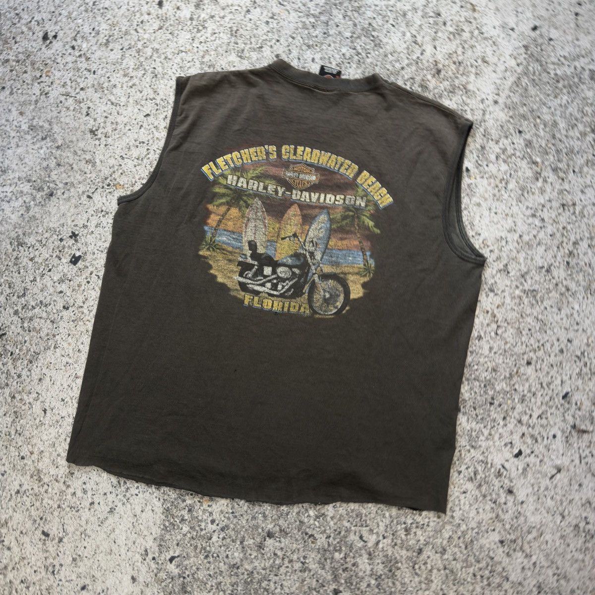 Harley Davidson Harley Thrashed Faded Destroyed Tank ERD Grunge Chrome Size US XXL / EU 58 / 5 - 8 Thumbnail