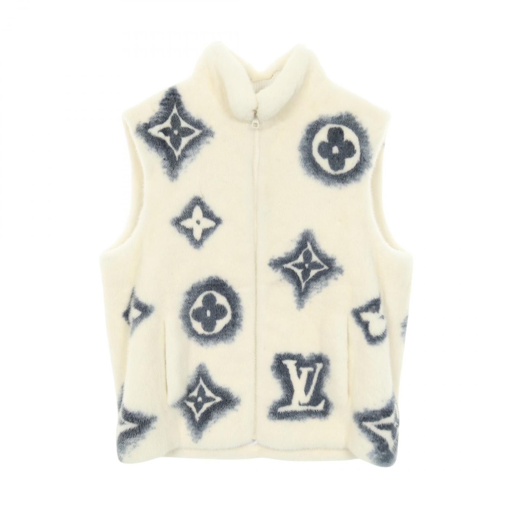 Louis Vuitton Louis Vuitton Louis Vuitton Monogram Mink Vest Fur Tops RM232M AI9 HPL12W DUTY FREE for USA Size ONE SIZE - 1 Thumbnail