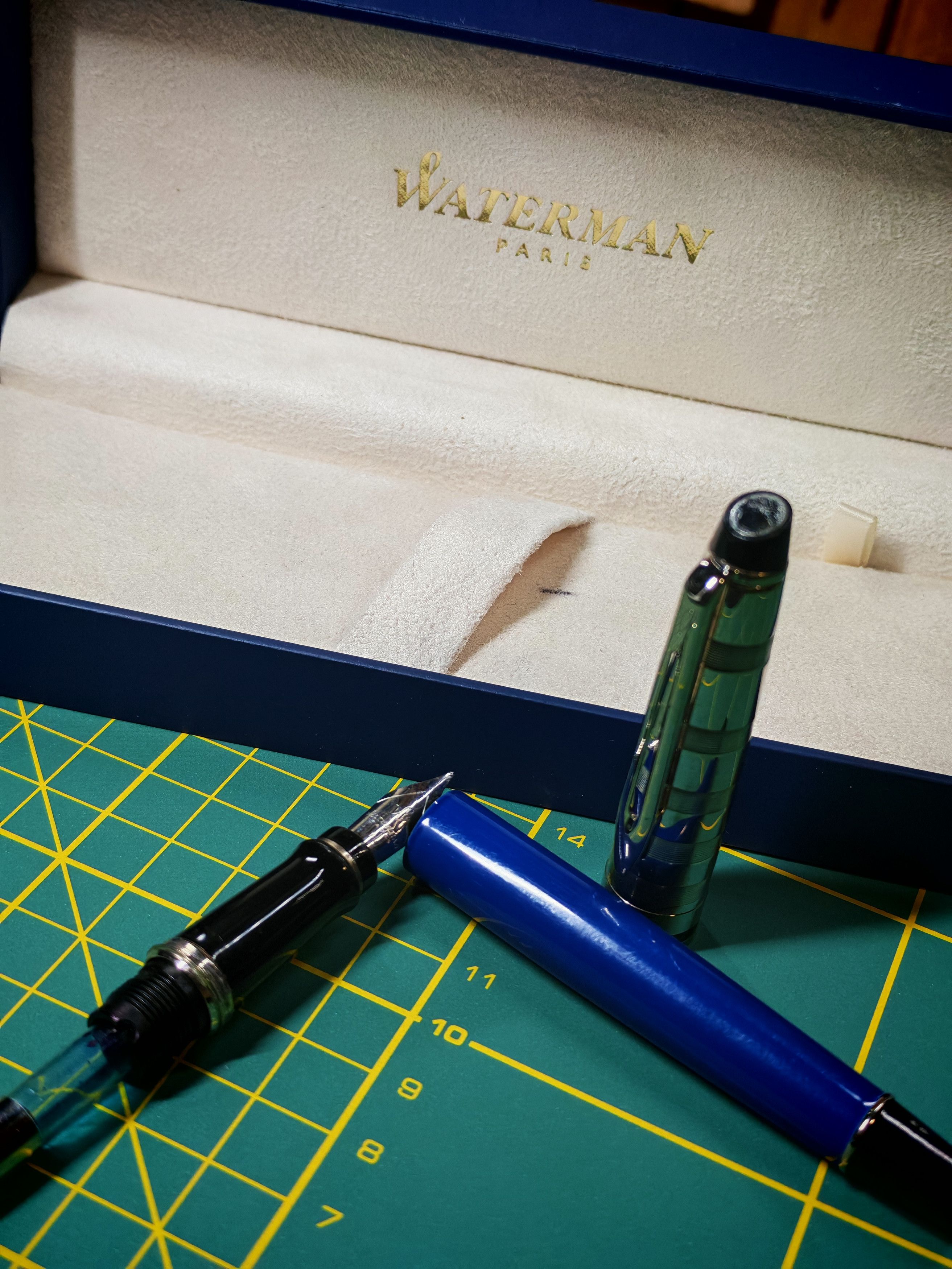 Other Waterman Paris Expert Deluxe Gloss Blue & Chrome Fountain Size ONE SIZE - 7 Thumbnail