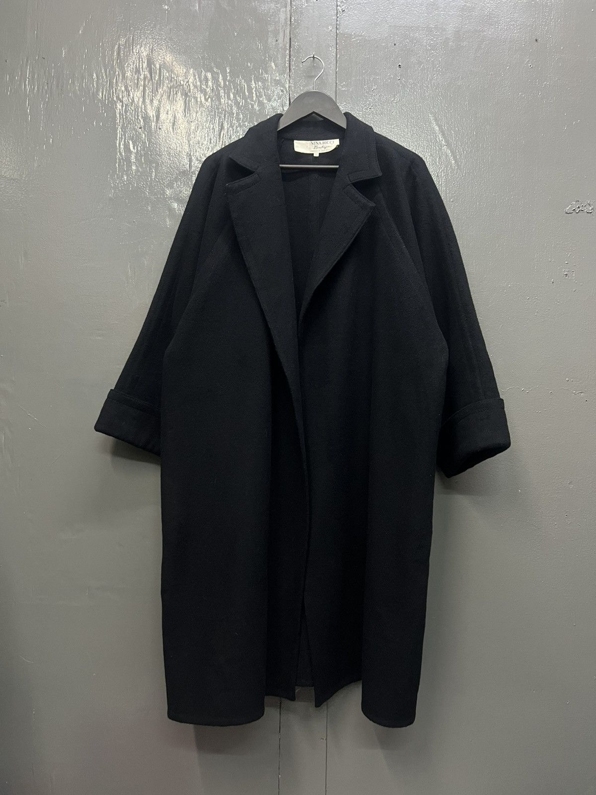 Japanese Brand Nina Ricci Boutique Wool Overcoat Size US XXL / EU 58 / 5 - 2 Thumbnail