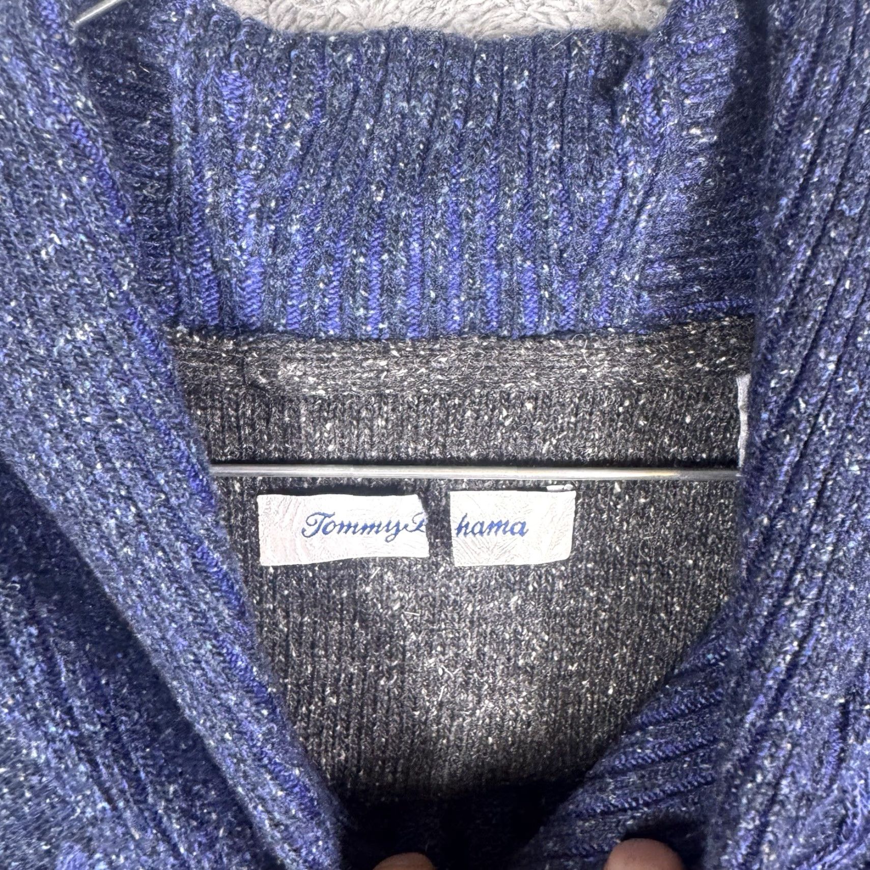 Tommy Bahama Tommy Bahama Sweater Mens S Diamond Drive Shawl Knit Pullover Wool Geometric Size US S / EU 44-46 / 1 - 6 Thumbnail