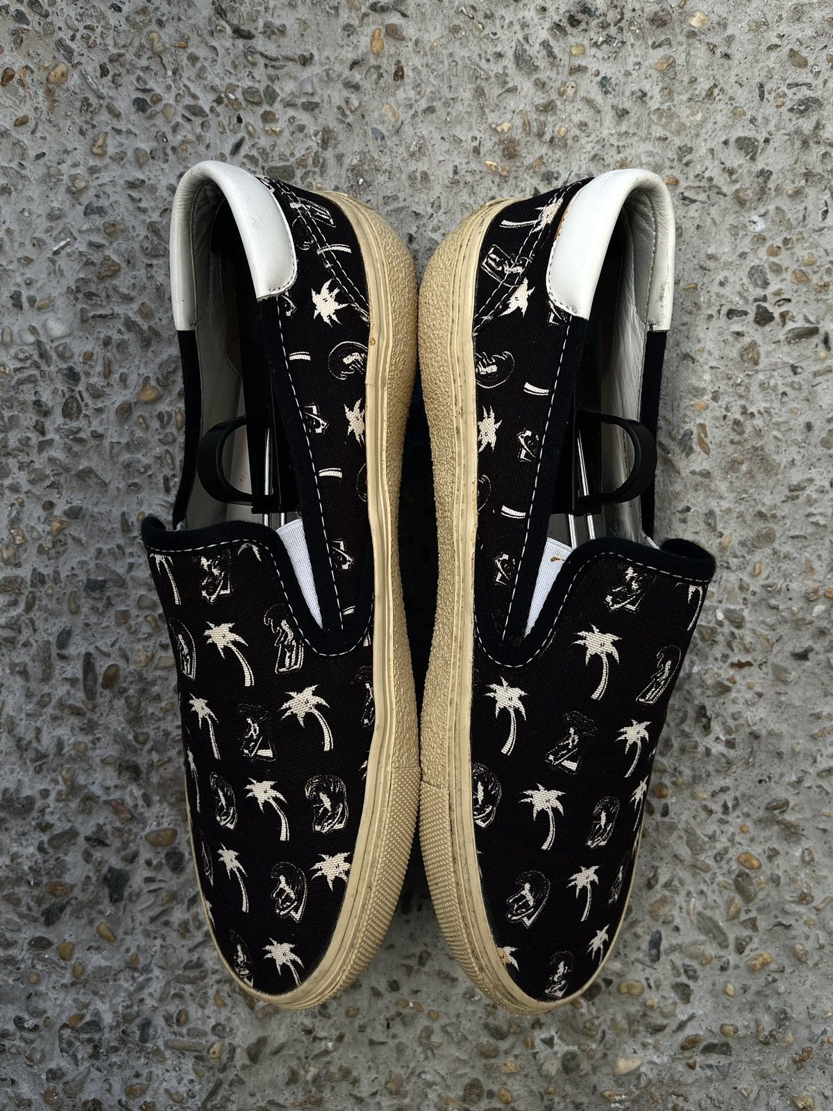 Saint Laurent Paris Surf & Palm Print Slip-On Sneakers in Canvas Size US 8 / EU 41 - 6 Thumbnail