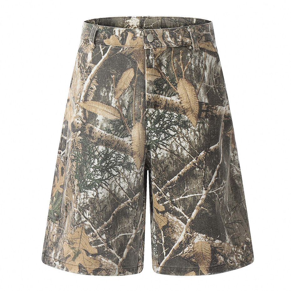 Japanese Brand × Vintage Camouflage Denim Short Vintage Size US 33 - 1 Thumbnail