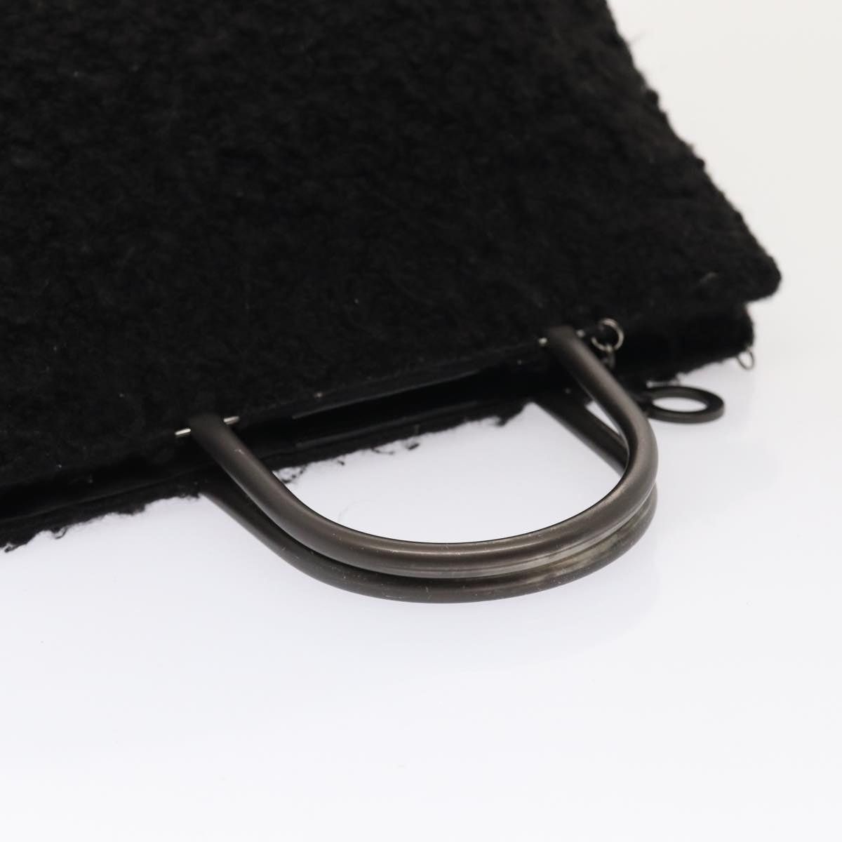 Salvatore Ferragamo Salvatore Ferragamo Gancini Hand Bag Mouton Black Size ONE SIZE - 7 Thumbnail