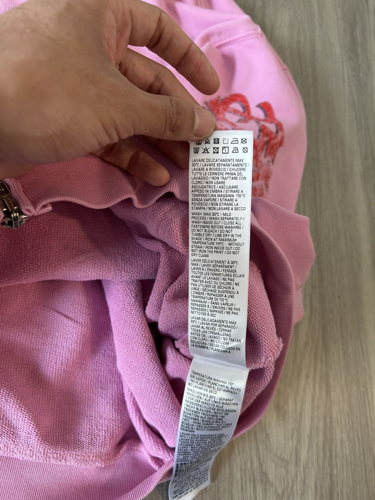 Balenciaga Balenciaga Pink Offshore Zip Up Hoodie Size Small Size US S / EU 44-46 / 1 - 15 Thumbnail