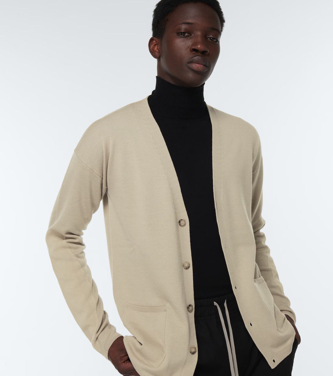 Rick Owens o1y0325 Cardigan in Beige Size US L / EU 52-54 / 3 - 2 Thumbnail