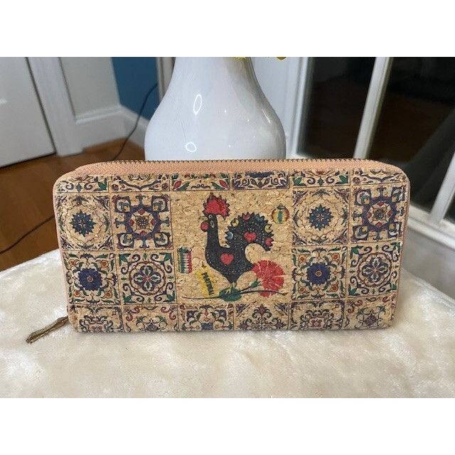 The Unbranded Brand Sustainable Luxury | Long CORK Wallet from Portugal – Eco-Fr Size ONE SIZE - 1 Thumbnail