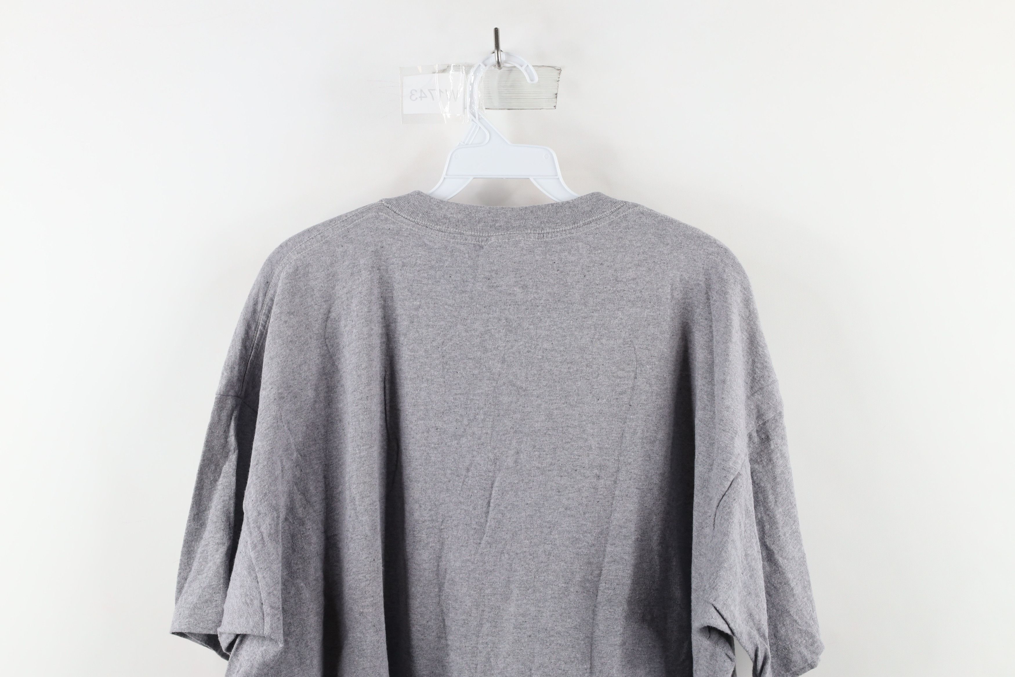 Vintage Vintage 90s Streetwear Blank Pocket T-Shirt Heather Gray USA Size US XL / EU 56 / 4 - 9 Thumbnail