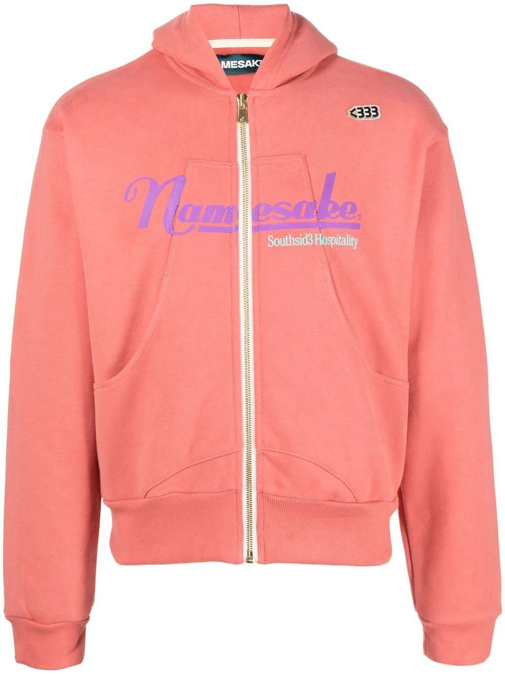 image of Namesake O1Mle0424 Henri Logo-Print Hoodie In Pink, Men's (Size Medium)