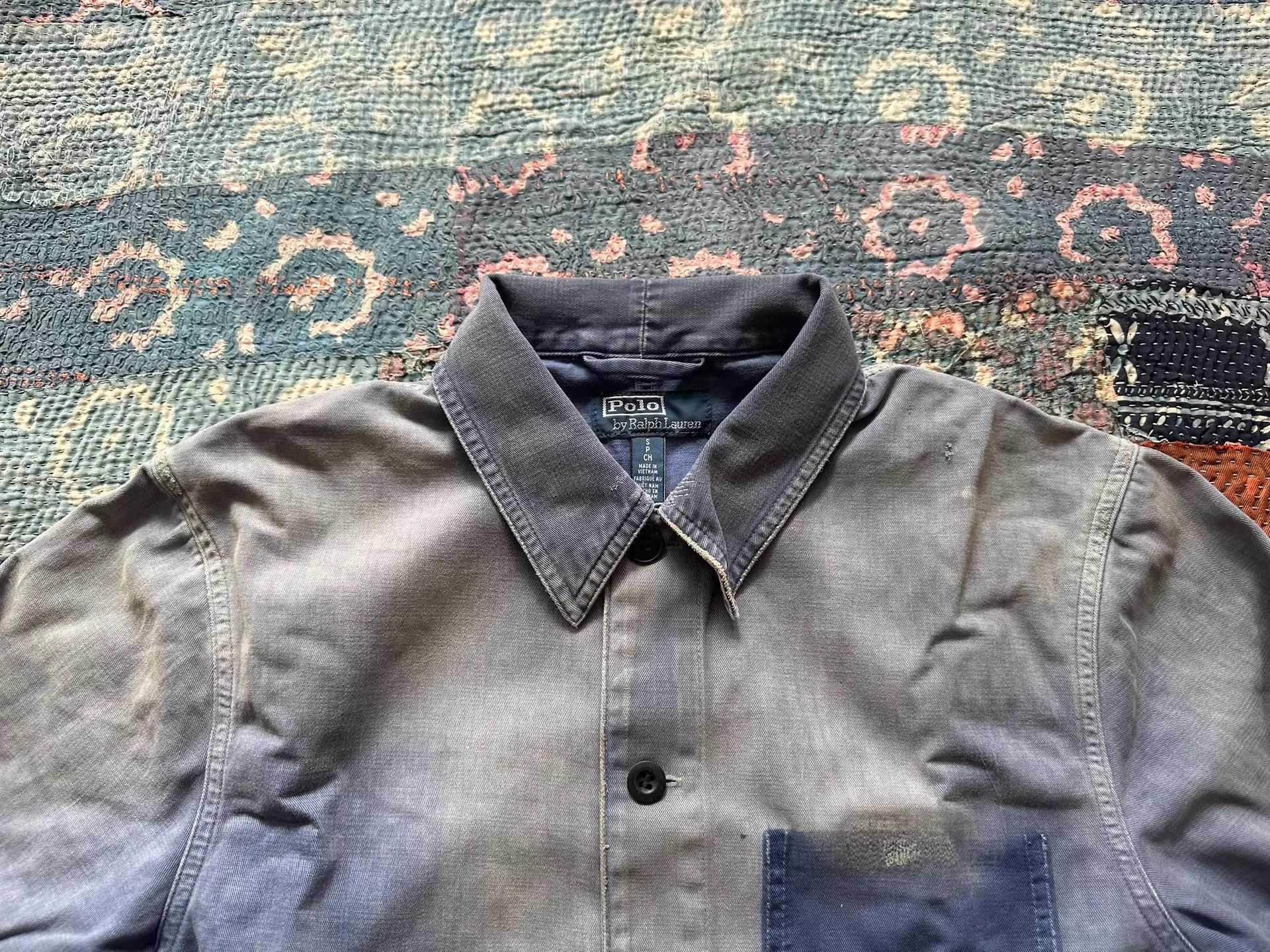 RRL Ralph Lauren RRL Original Distressed Patched French Work Jacket Size US S / EU 44-46 / 1 - 3 Thumbnail