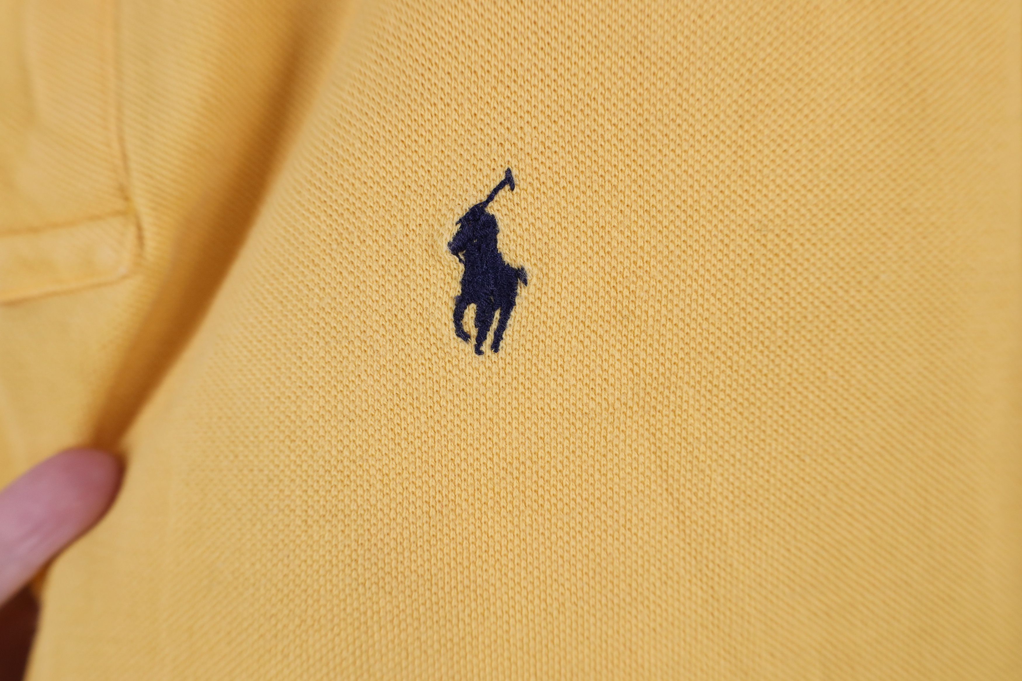 Ralph Lauren Vintage 90s Ralph Lauren Pique Cotton Golf Polo Shirt Yellow Size US M / EU 48-50 / 2 - 4 Thumbnail