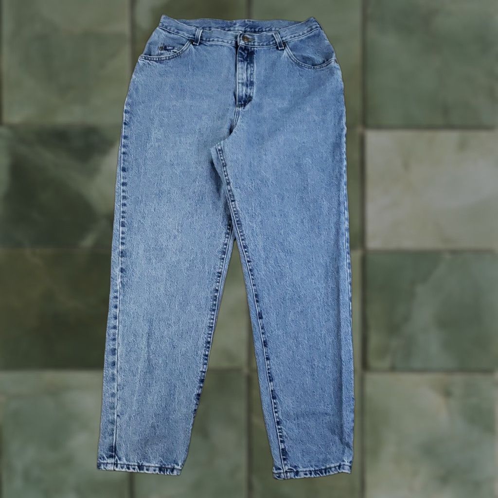 Lee VINTAGE Lee Jeans Womens 16 Blue High Rise Tapered Leg Relaxed Fit Denim 90s Size 38" / US 16 / IT 52 - 1 Thumbnail