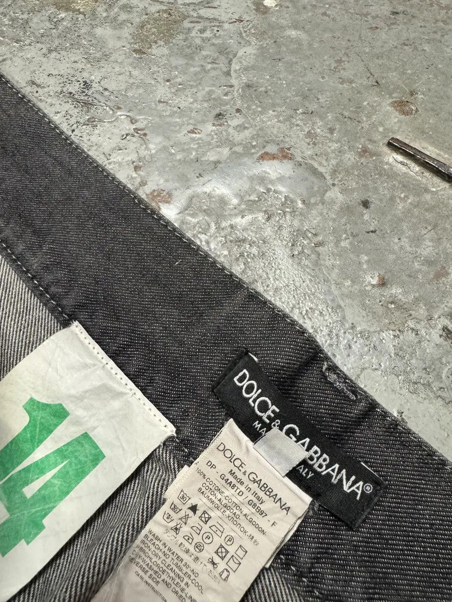 Designer × Dolce & Gabbana × Vintage 2000s Dolce & Gabbana Grey Raw Straight Denim Jeans Size US 34 / EU 50 - 8 Thumbnail