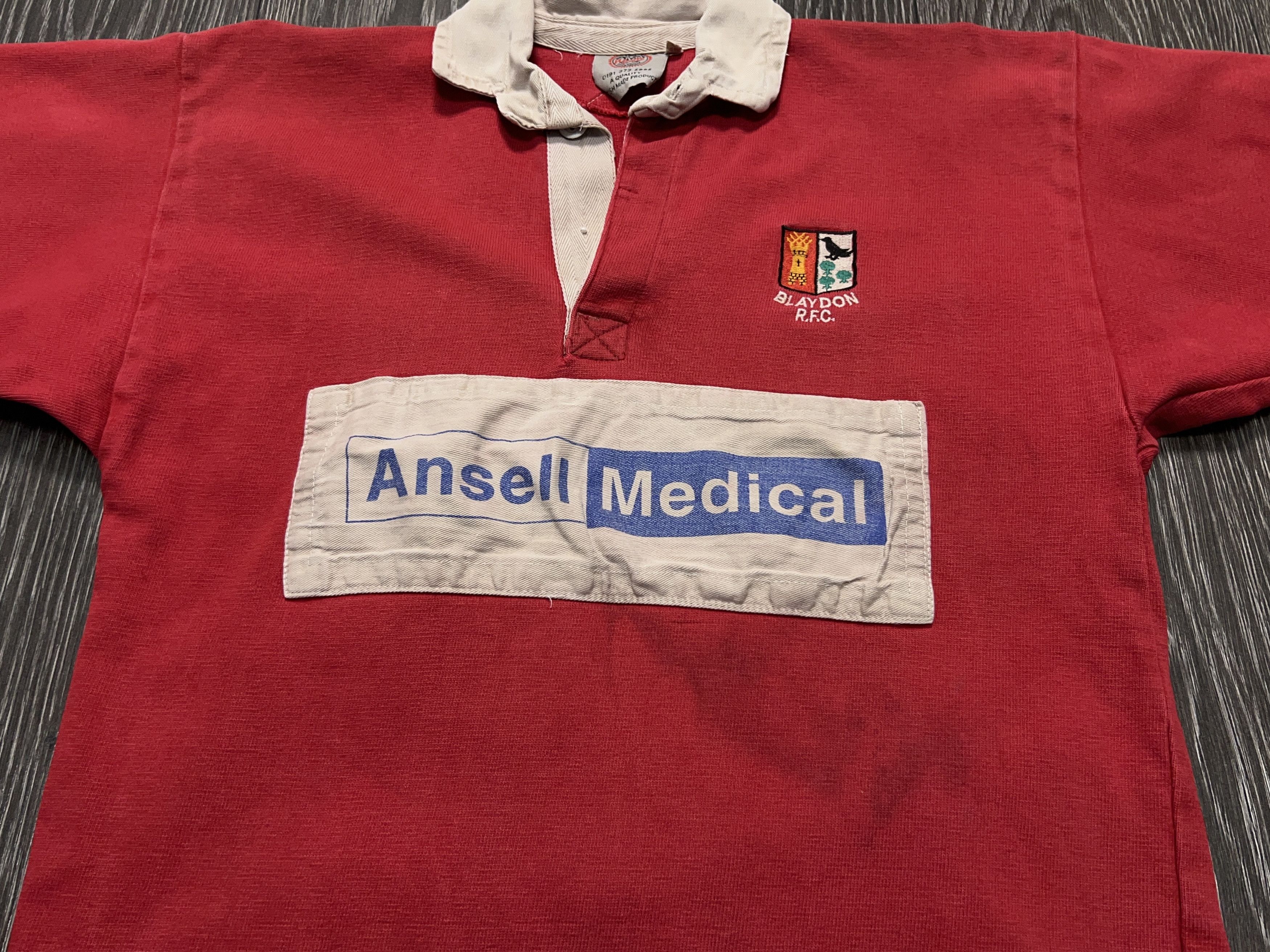 Vintage Blaydon RFC Rugby T Shirt Jersey Red Made in UK Size 40 M Size US M / EU 48-50 / 2 - 2 Thumbnail