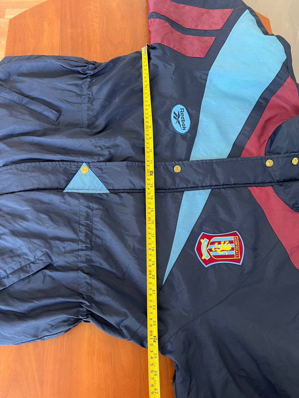 Vintage 195/97 ASTON VILLA FOOTBALL SOCCER BENCH COAT REEBOK JACKET Size US L / EU 52-54 / 3 - 19 Thumbnail