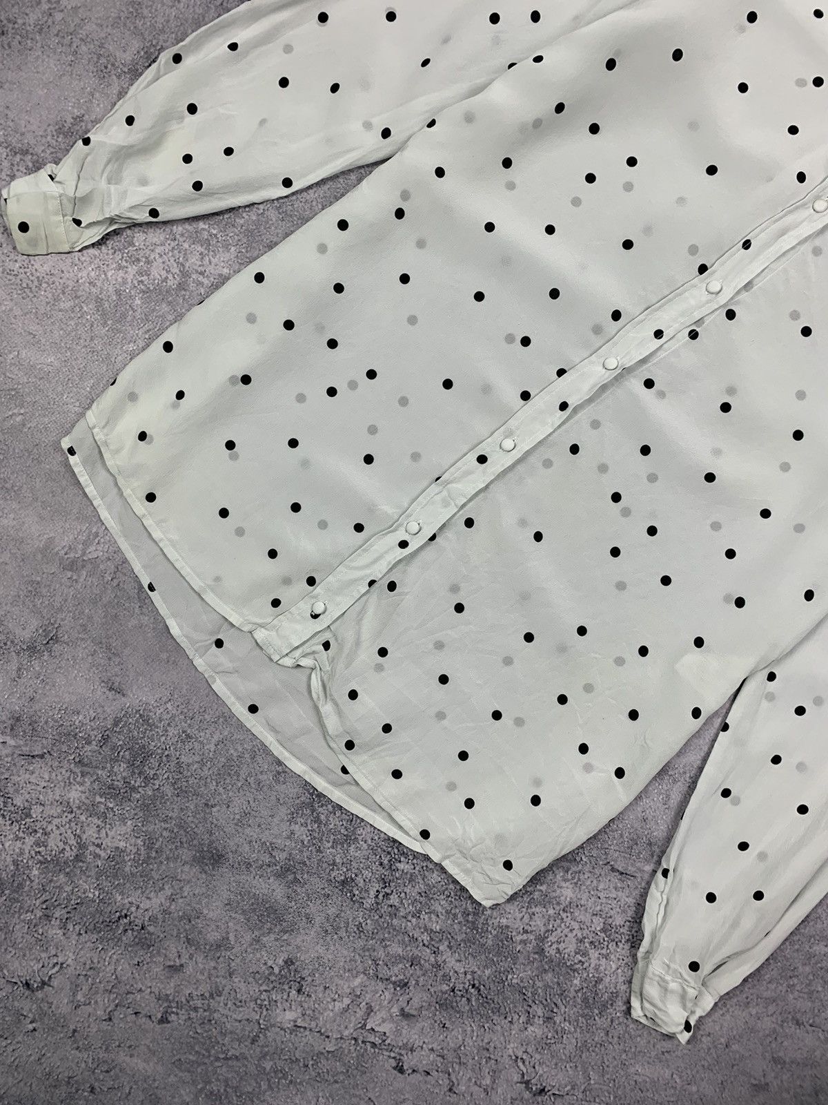 Sezane Sesane Polka Dot Silk Ladies Blouse Shirt Button-Up White Size S / US 4 / IT 40 - 23 Thumbnail