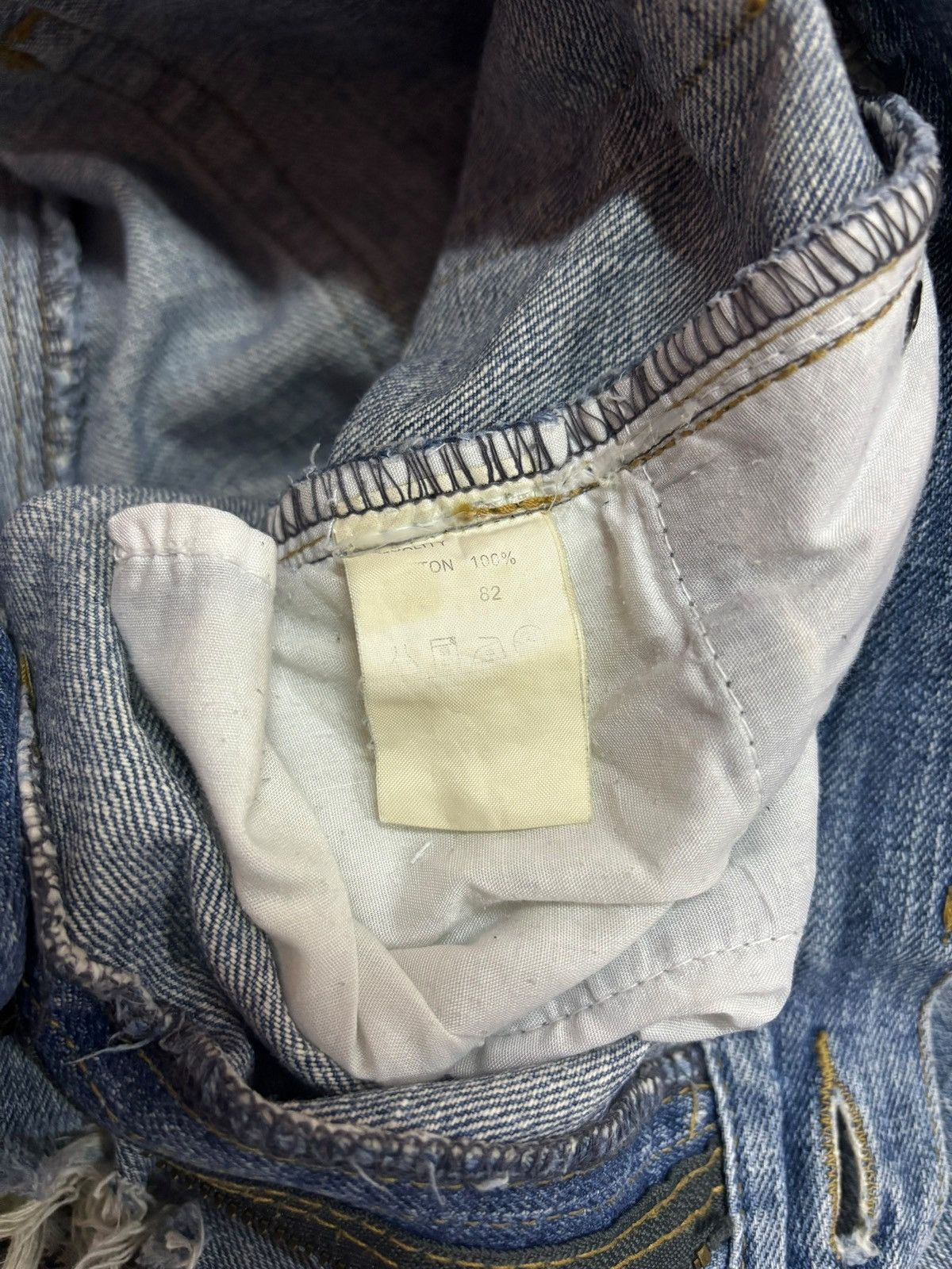 Japanese Brand Vtg Japan Noveau Brillant Homme Distressed Patchwork Jeans Size US 30 / EU 46 - 6 Thumbnail