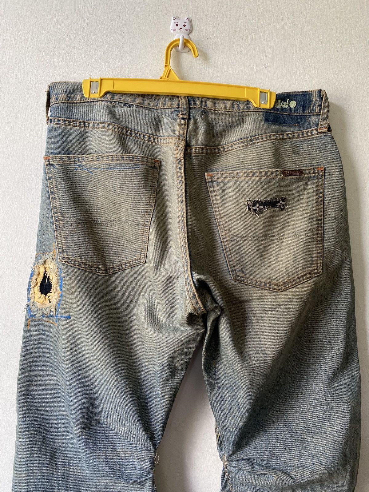 Hollister × Japanese Brand Hollister Co X Louis Vuitton MLB Distressed Denim Size US 33 - 10 Thumbnail