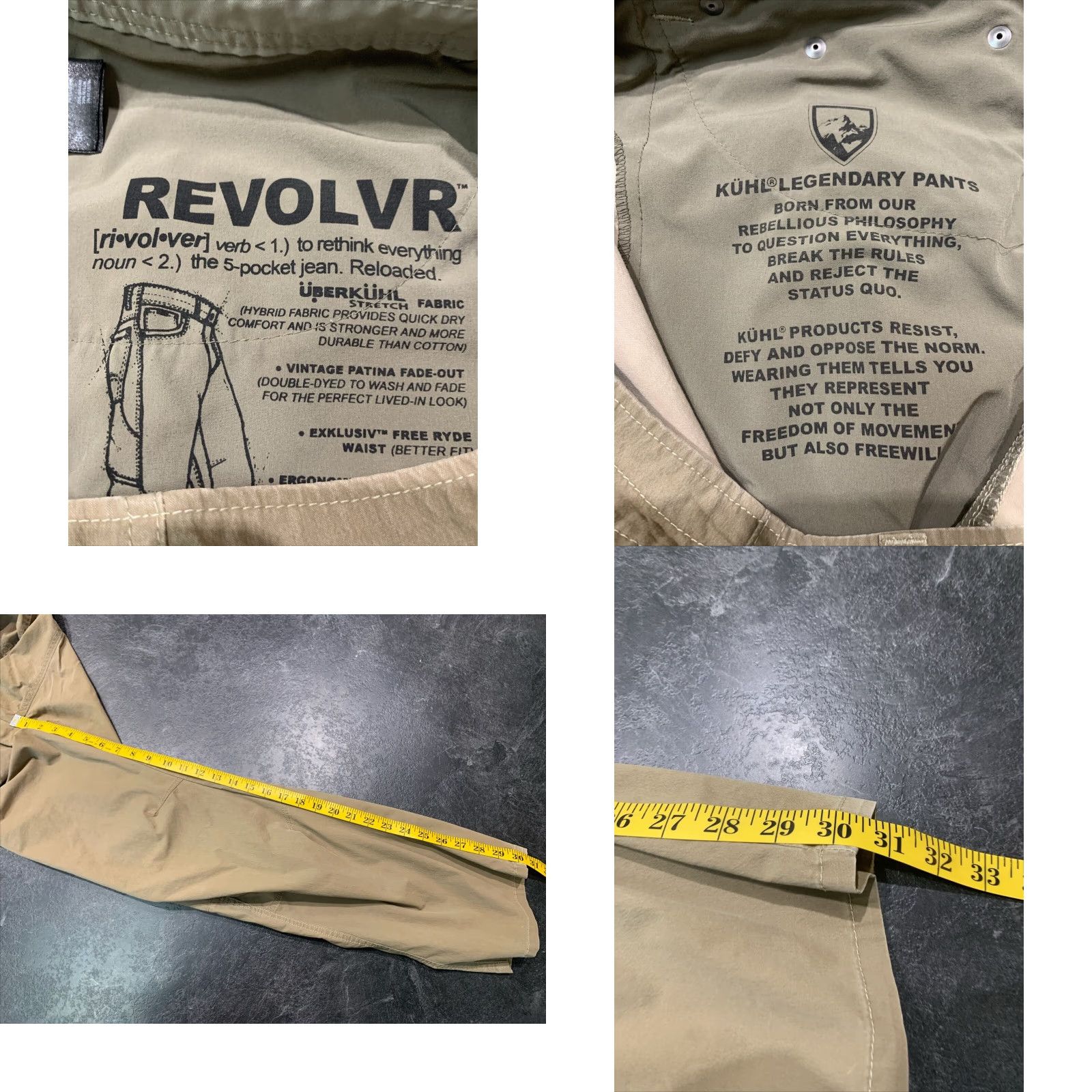 Vintage Kuhl Rydr Pants Mens 40x30 Brown Utility Work Hiking Jeans Size US 40 / EU 56 - 8 Thumbnail
