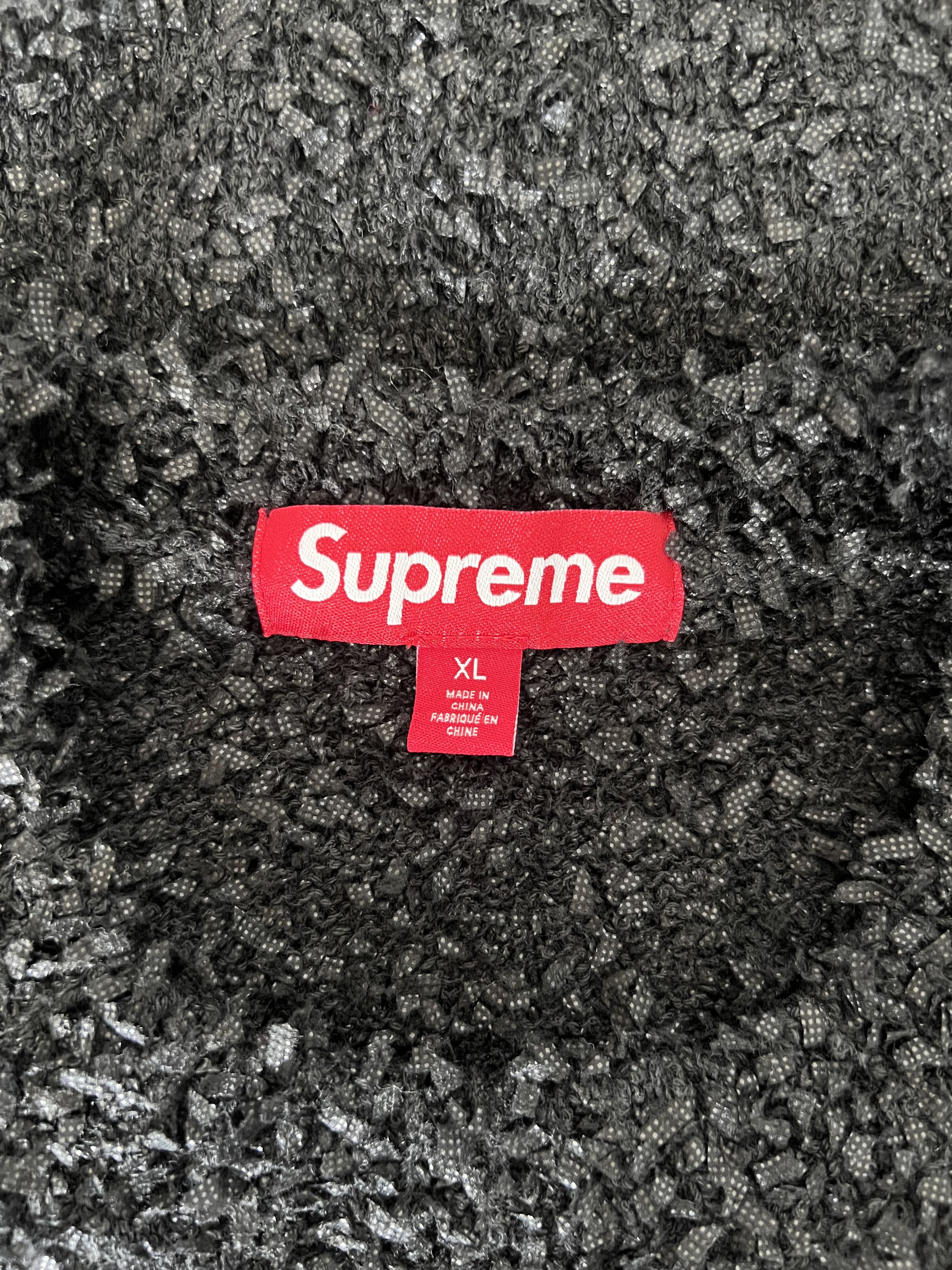 Supreme Textured Arc Logo Sweater in Black