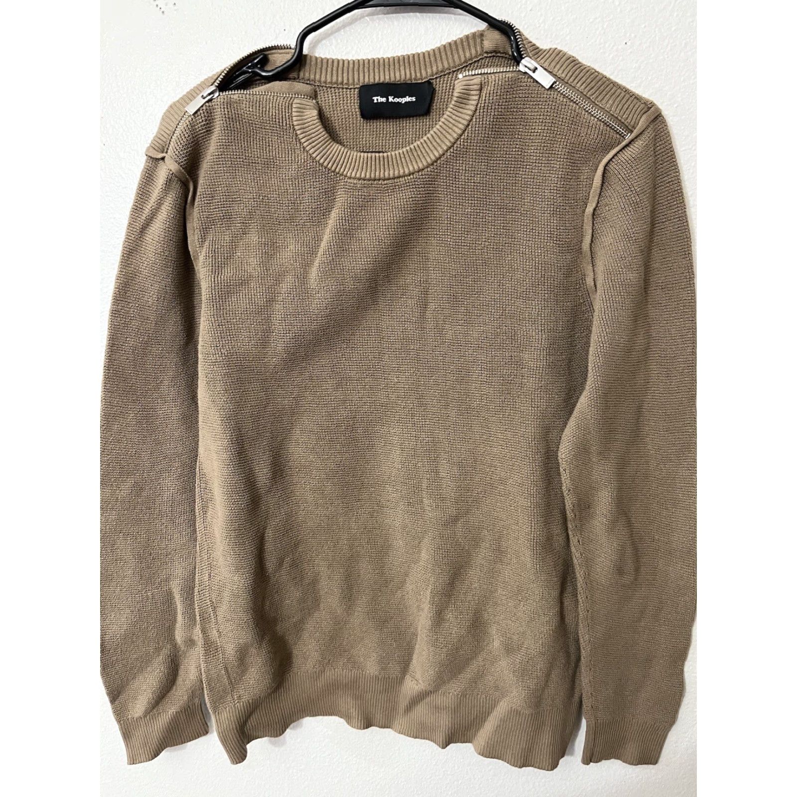 The Kooples VINTAGE The Kooples Brown Cotton Sweater Pullover Women's Size Small Paris Size S / US 4 / IT 40 - 3 Thumbnail