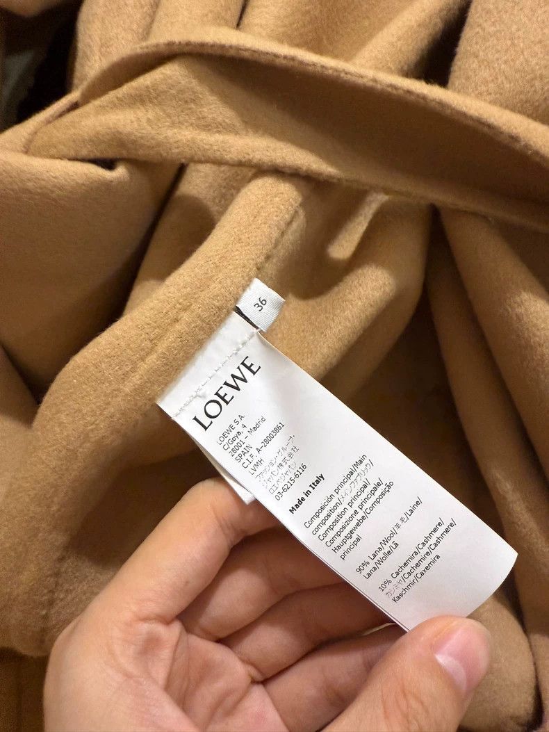Loewe LOEWE Leather label logo wool coat Size XS / US 0-2 / IT 36-38 - 3 Thumbnail