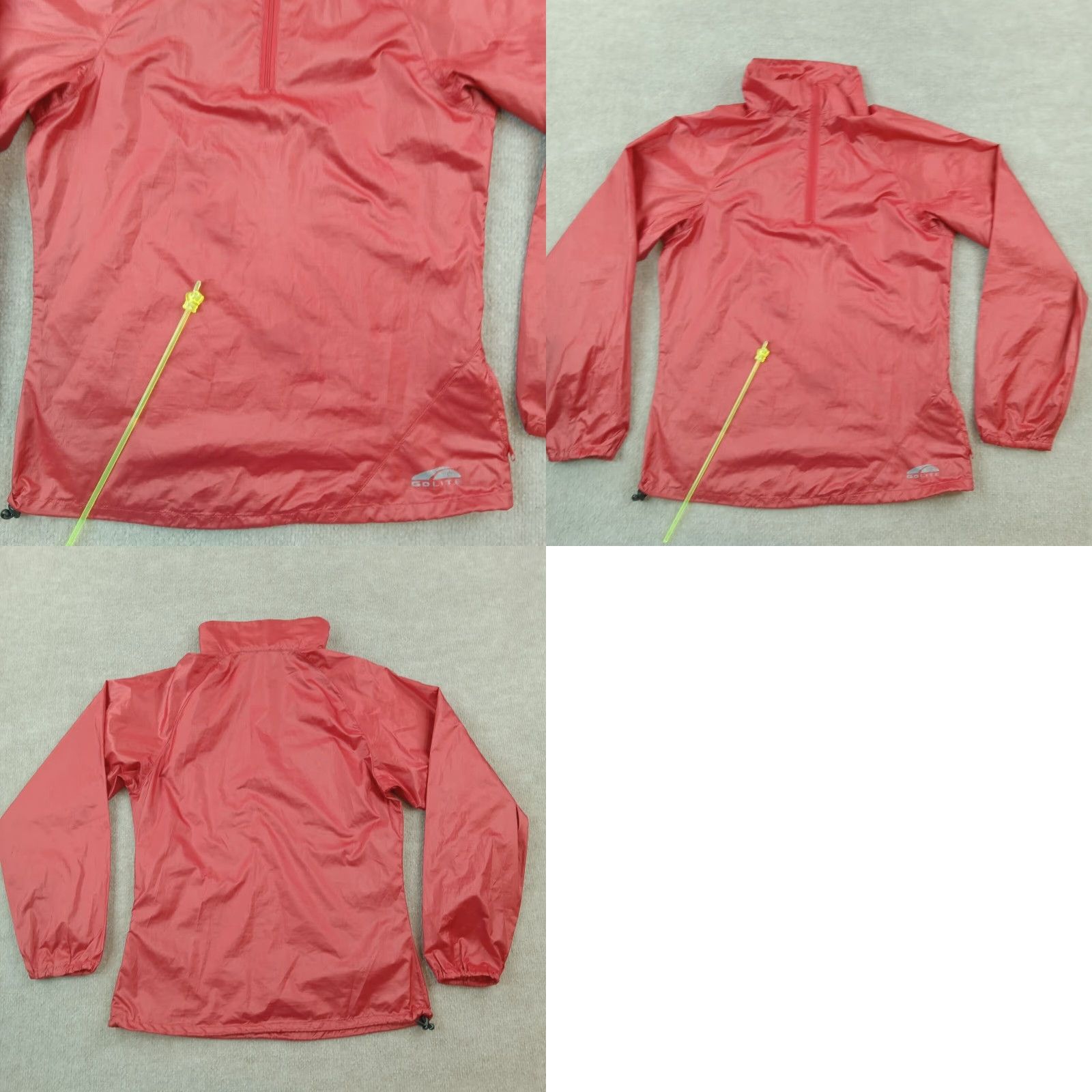 Vintage Go Lite Jacket Womens Small Red Full Zip Outdoor Lightweight Windbreaker Jacket Size S / US 4 / IT 40 - 8 Thumbnail