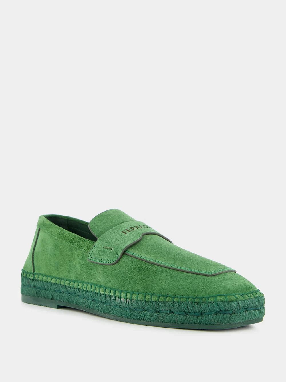Salvatore Ferragamo o1s1rm0924 Suede Loafers in Green Size US 6 / EU 39 - 4 Thumbnail