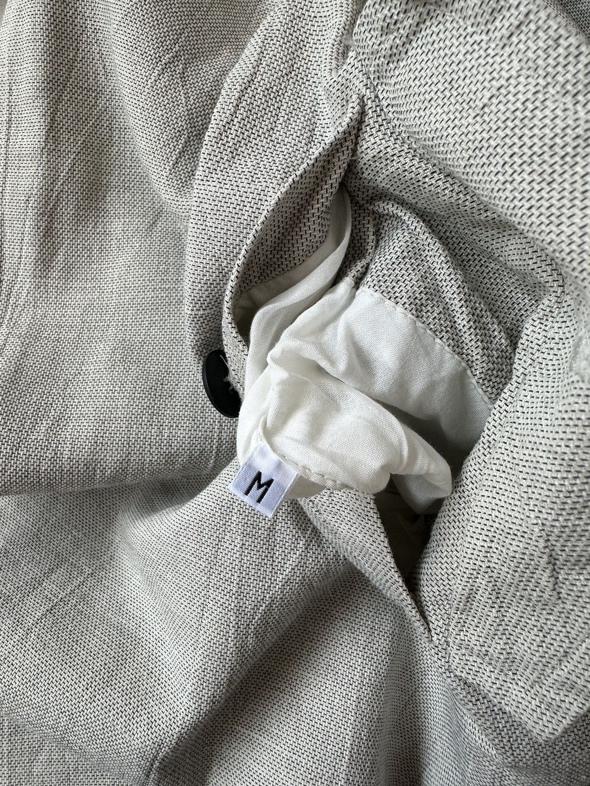 hannes roether HANNES ROETHER Linen Double-Breasted Trench Coat Avant Garde Size M / US 6-8 / IT 42-44 - 19 Thumbnail