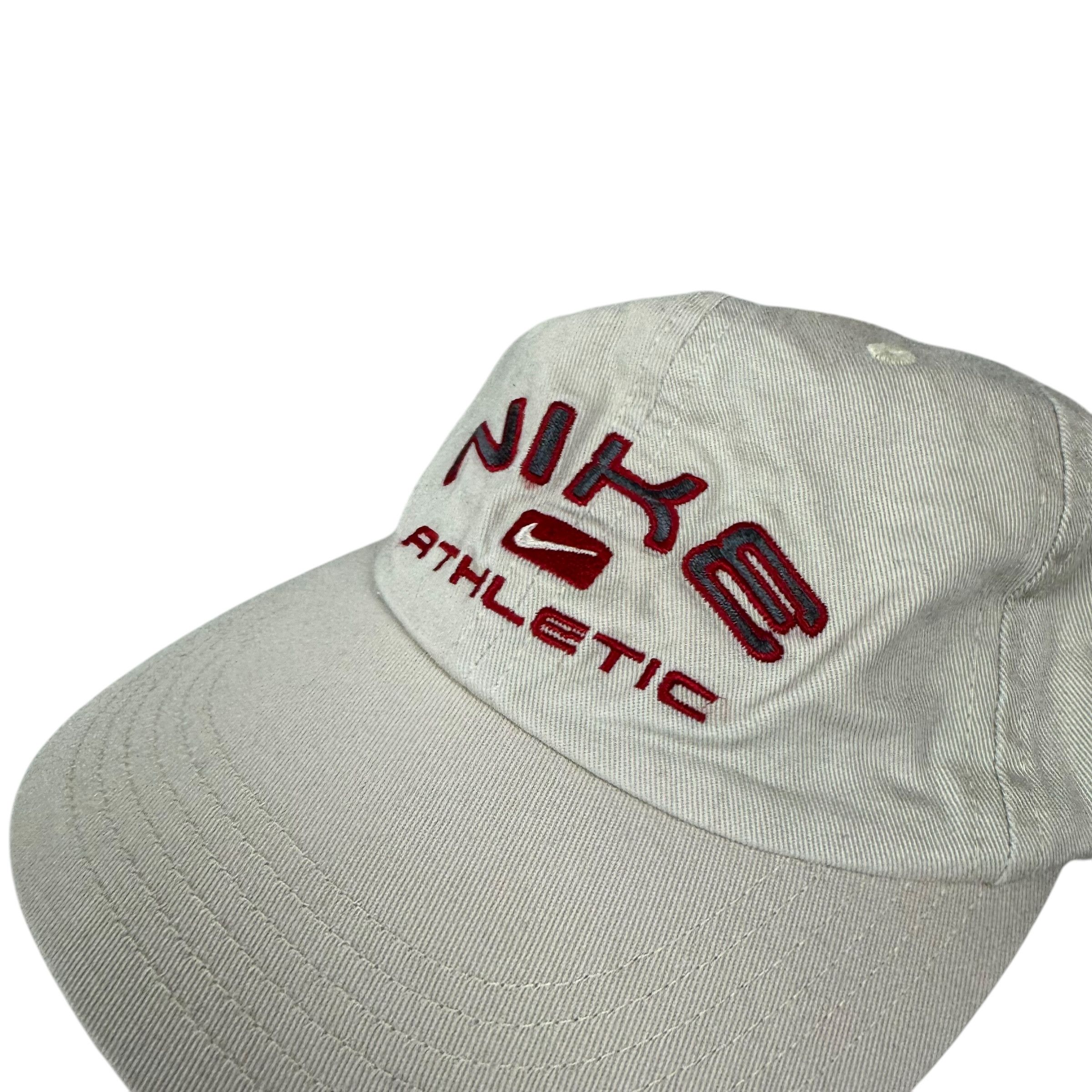 Nike Nike Gray Cotton Athletic Swoosh Adjustable Strapback Hat Size ONE SIZE - 2 Thumbnail