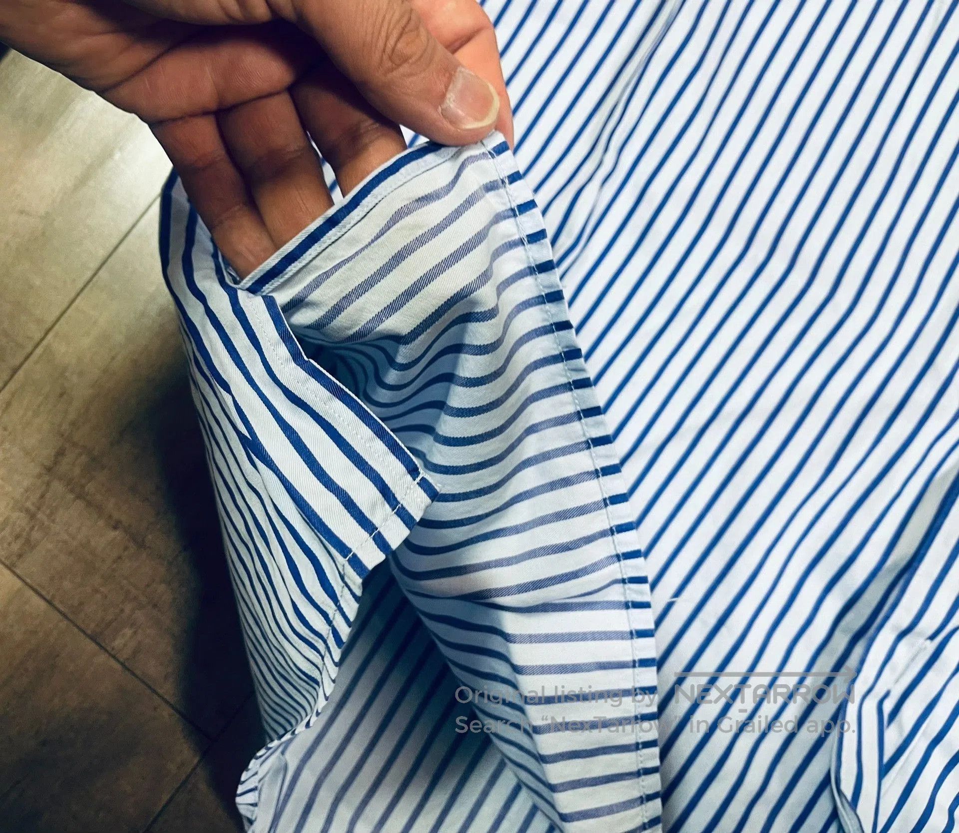 Ermenegildo Zegna Zegna Ermenegildo Blue Stripe Shirt Jacket. Size US M / EU 48-50 / 2 - 3 Thumbnail
