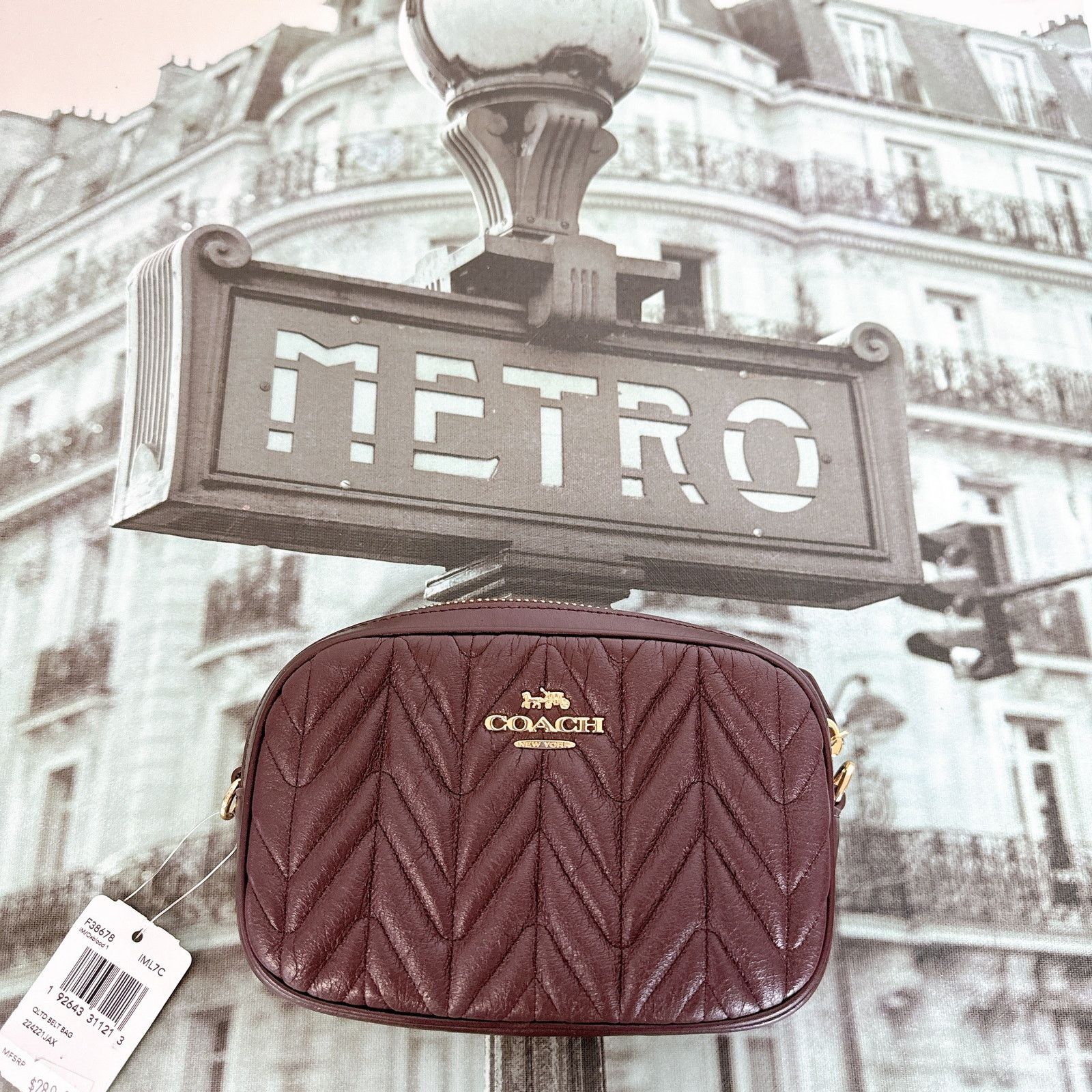 Coach Coach F38678 Convertible Belt Bag With Quilting IN OXBLOOD 1 Size ONE SIZE - 2 Thumbnail