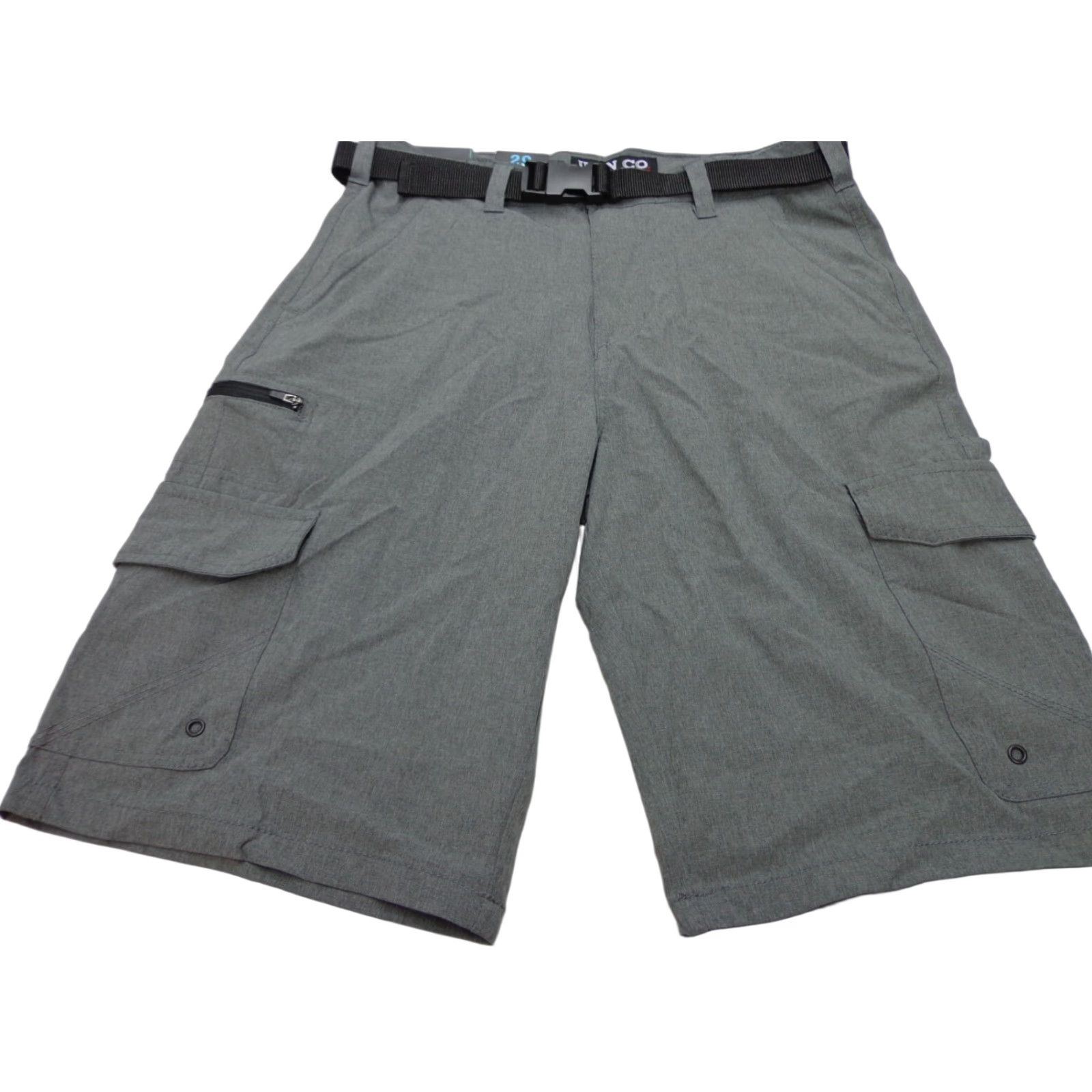 Vintage IRON CO. Hybrid Shorts Belted Heather Gray 29 NEW Men Regular Size 29 Gray Iron Co. 92% Polyester 8% Spandex Heathered Belted Hybrid Shorts 29 Mens Size US 29 - 1 Thumbnail