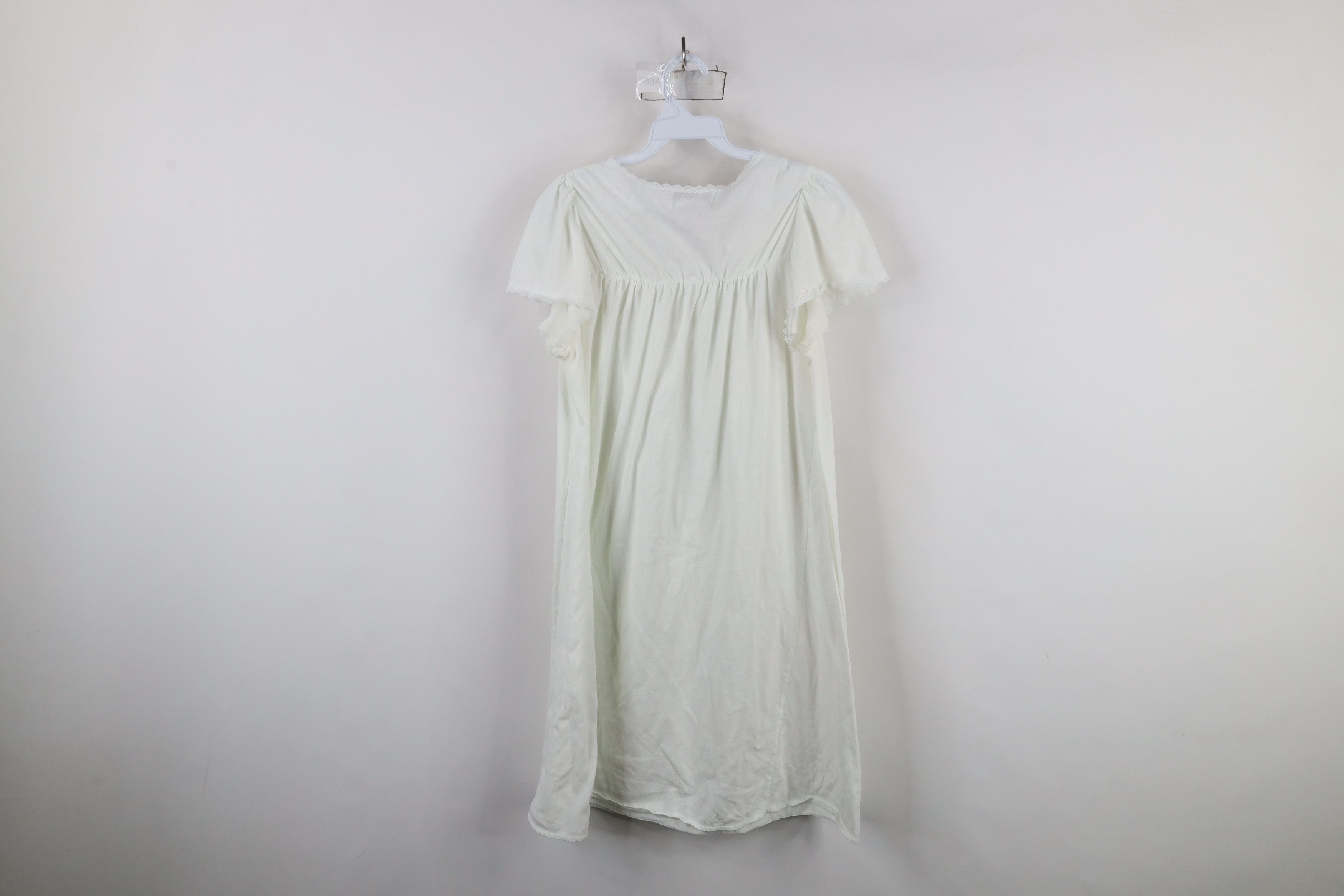 Vintage Vintage 90s Miss Elaine Lace Knit Night Gown Sleep Shirt Size M / US 6-8 / IT 42-44 - 8 Thumbnail