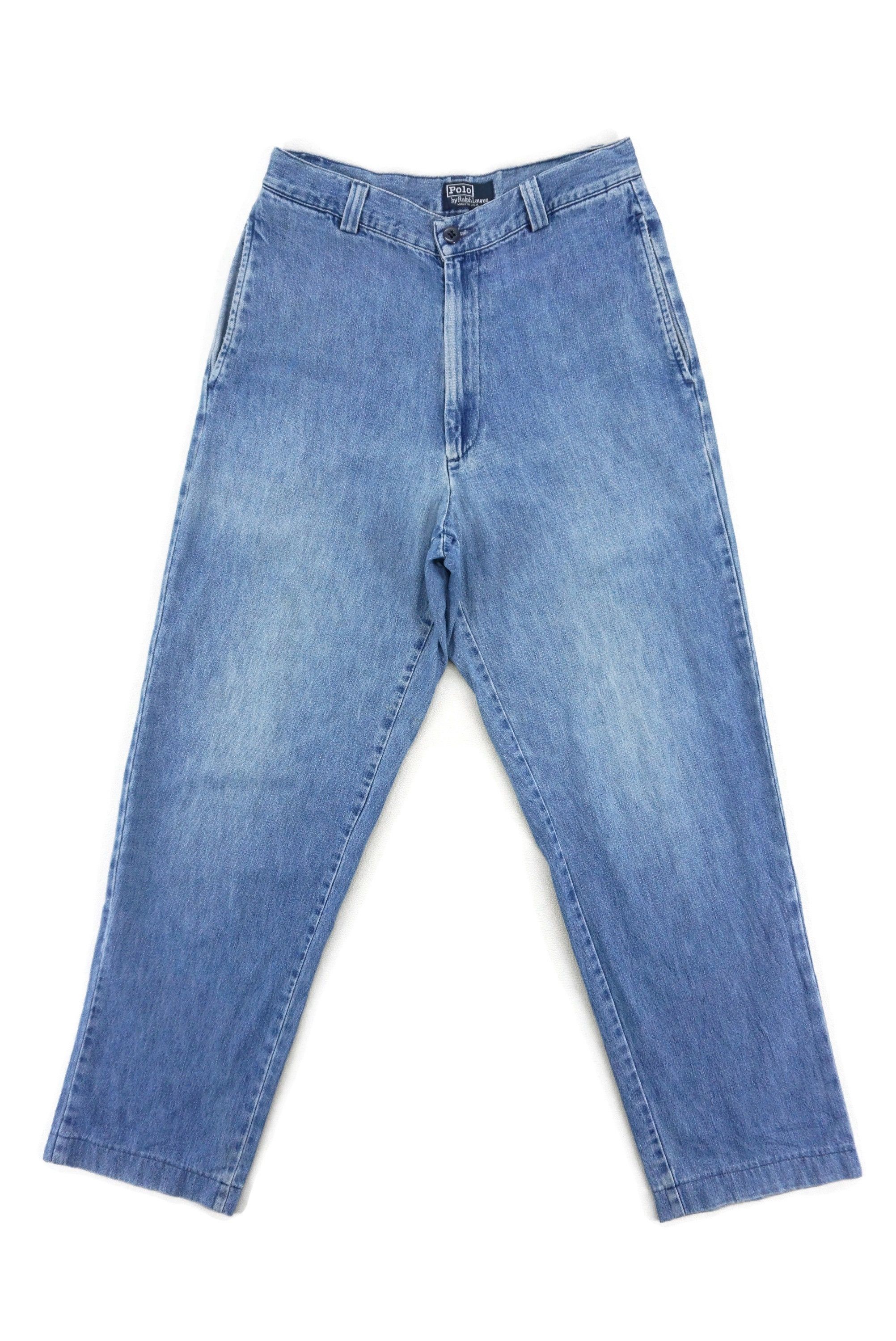Polo Ralph Lauren Vintage Polo Jeans fits W29xL30 Baggy Distressed Denim Size US 29 - 1 Thumbnail