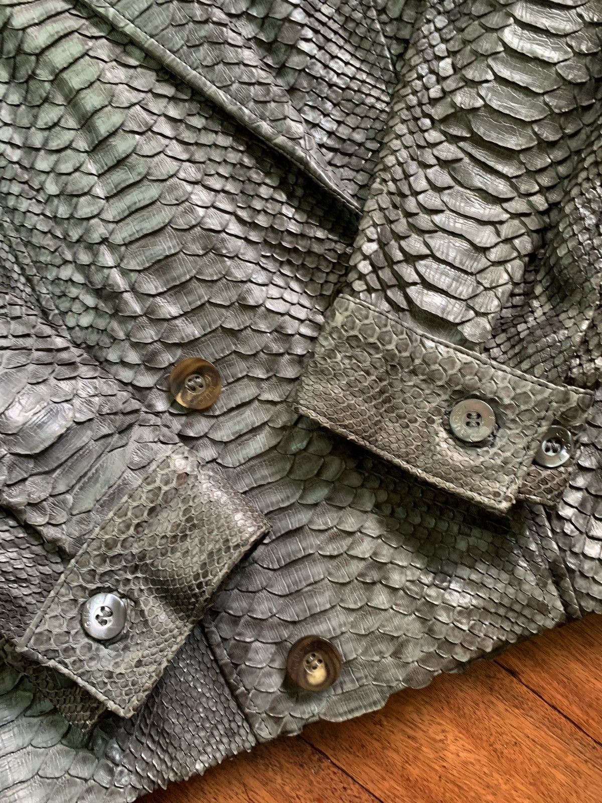 Gucci Rare! A/W 1998- Gucci- Tom Ford- Snakeskin Leather Coat Size US L / EU 52-54 / 3 - 9 Thumbnail