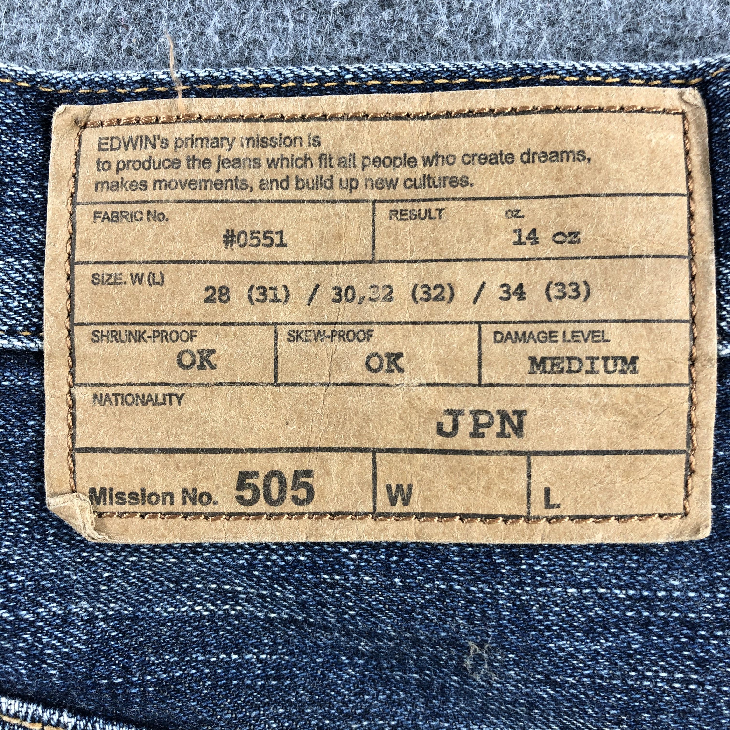 Edwin Vintage Faded Black Edwin Jeans-J2341A Size US 33 - 5 Thumbnail