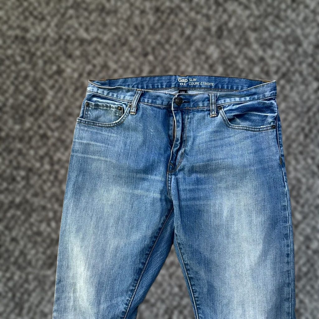 Gap Gap 1969 Jeans Men’s 34x30 Blue Denim Slim Straight 5-Pocket Design Denim Cotton Blend Button Zip Pockets Regular Size Type Jeans Mens Size US 34 / EU 50 - 1 Thumbnail