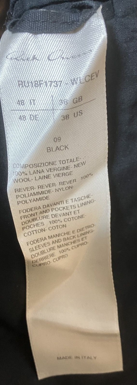 Rick Owens rick owens 18fw one button jackett Size US M / EU 48-50 / 2 - 4 Thumbnail