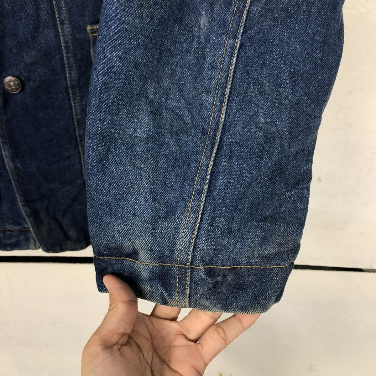 Vintage 🔥VINTAGE CHORE DENIM JACKET GALLERY BLANKET ISSEY MIYAKE Size US S / EU 44-46 / 1 - 17 Thumbnail
