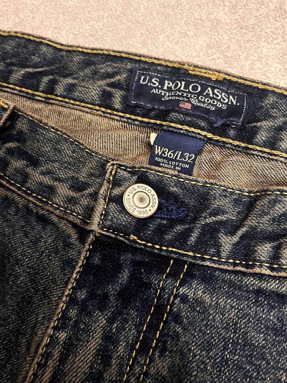U.S. Polo Assn. × Vintage VINTAGE POLO RALPH LAUREN CARGO FLARED DENIM Y2K JEANS 36x32 Size US 36 / EU 52 - 10 Thumbnail