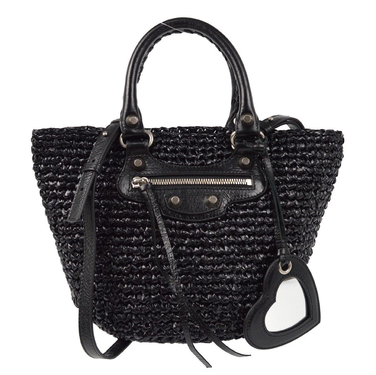 Balenciaga Balenciaga Le Cagole Panier Raffia with Leather Size ONE SIZE - 1 Thumbnail
