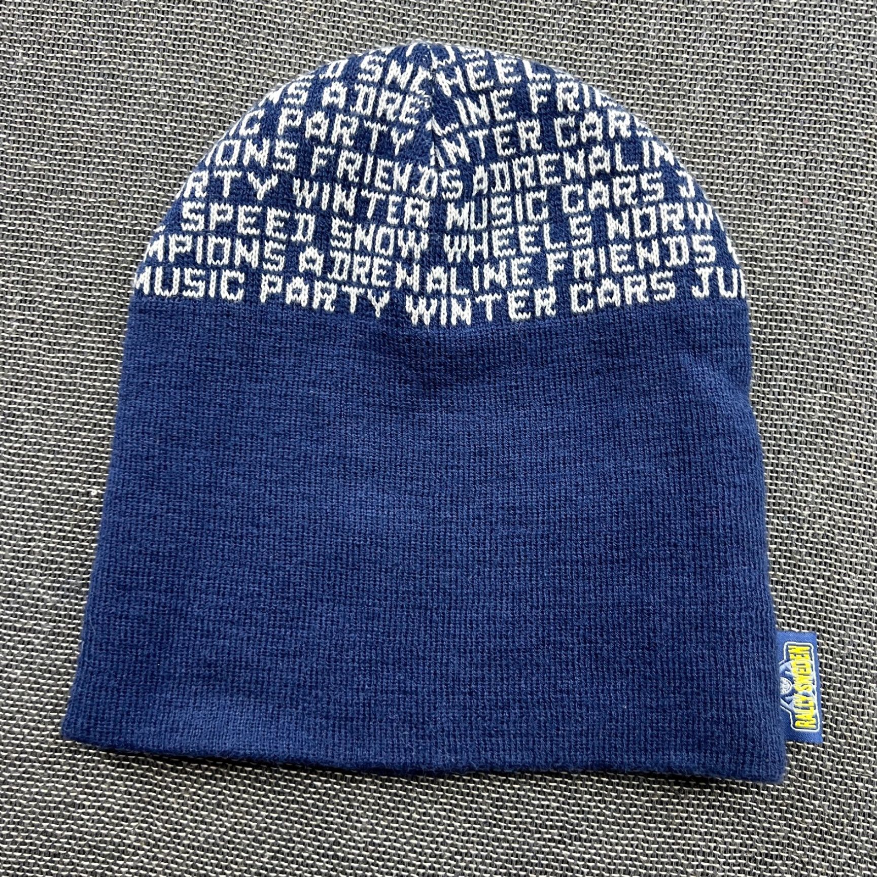 Vintage WRC NEH Rally Sweden Beanie Hat One Size Fia World Rally Blue Size ONE SIZE - 4 Thumbnail